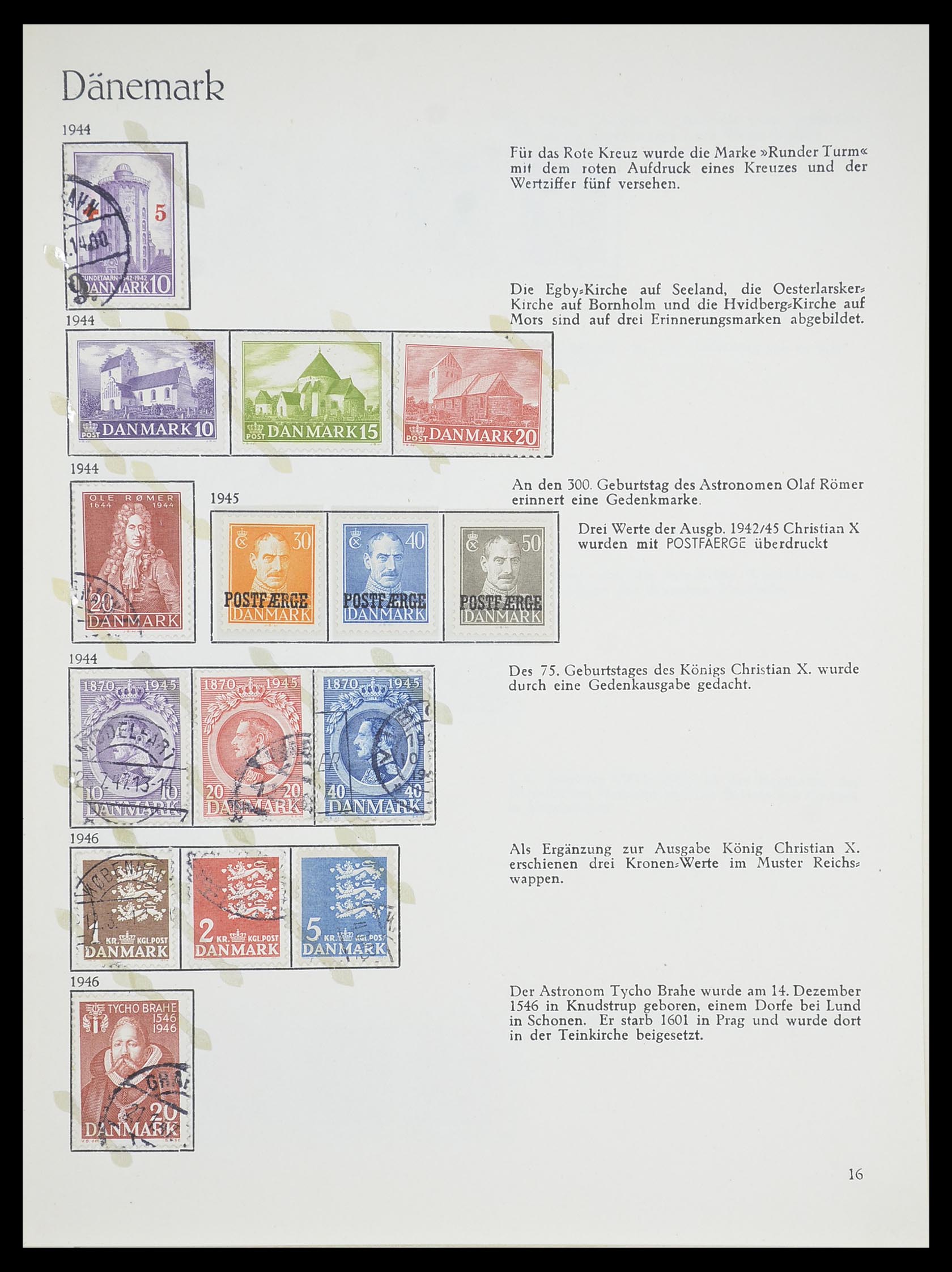 33708 016 - Postzegelverzameling 33708 Denemarken 1851-1970.
