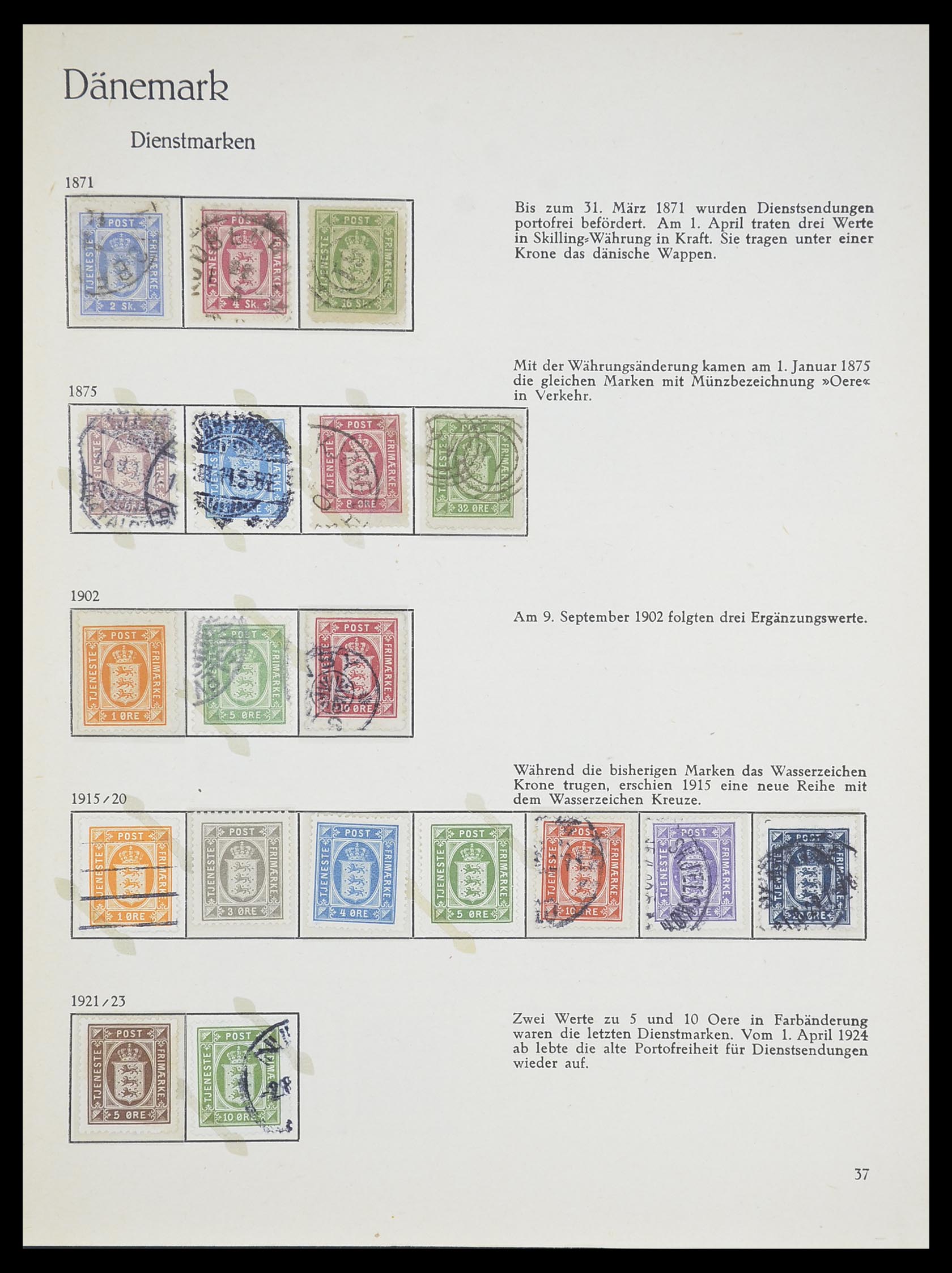 33708 018 - Postzegelverzameling 33708 Denemarken 1851-1970.