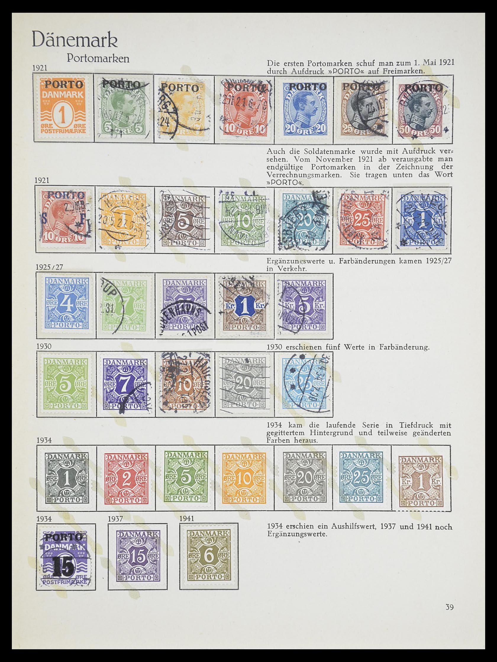 33708 019 - Postzegelverzameling 33708 Denemarken 1851-1970.