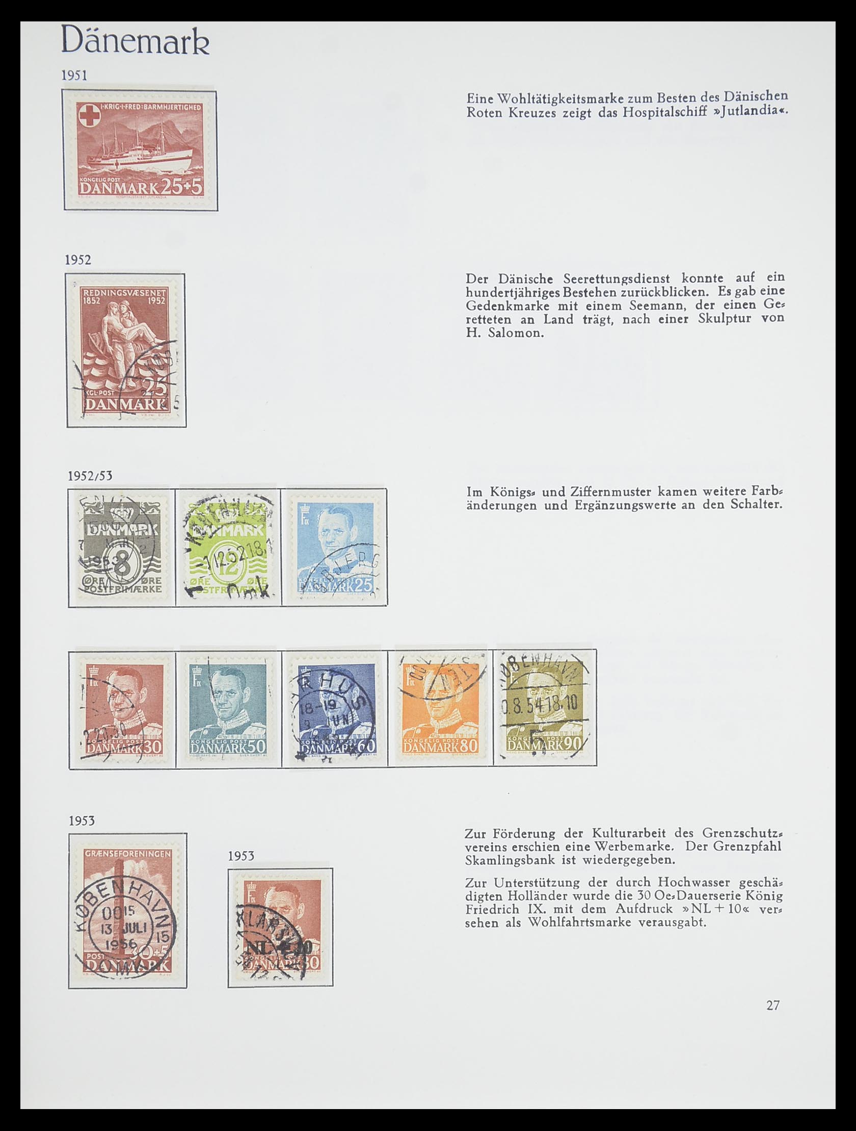 33708 026 - Stamp collection 33708 Denmark 1851-1970.