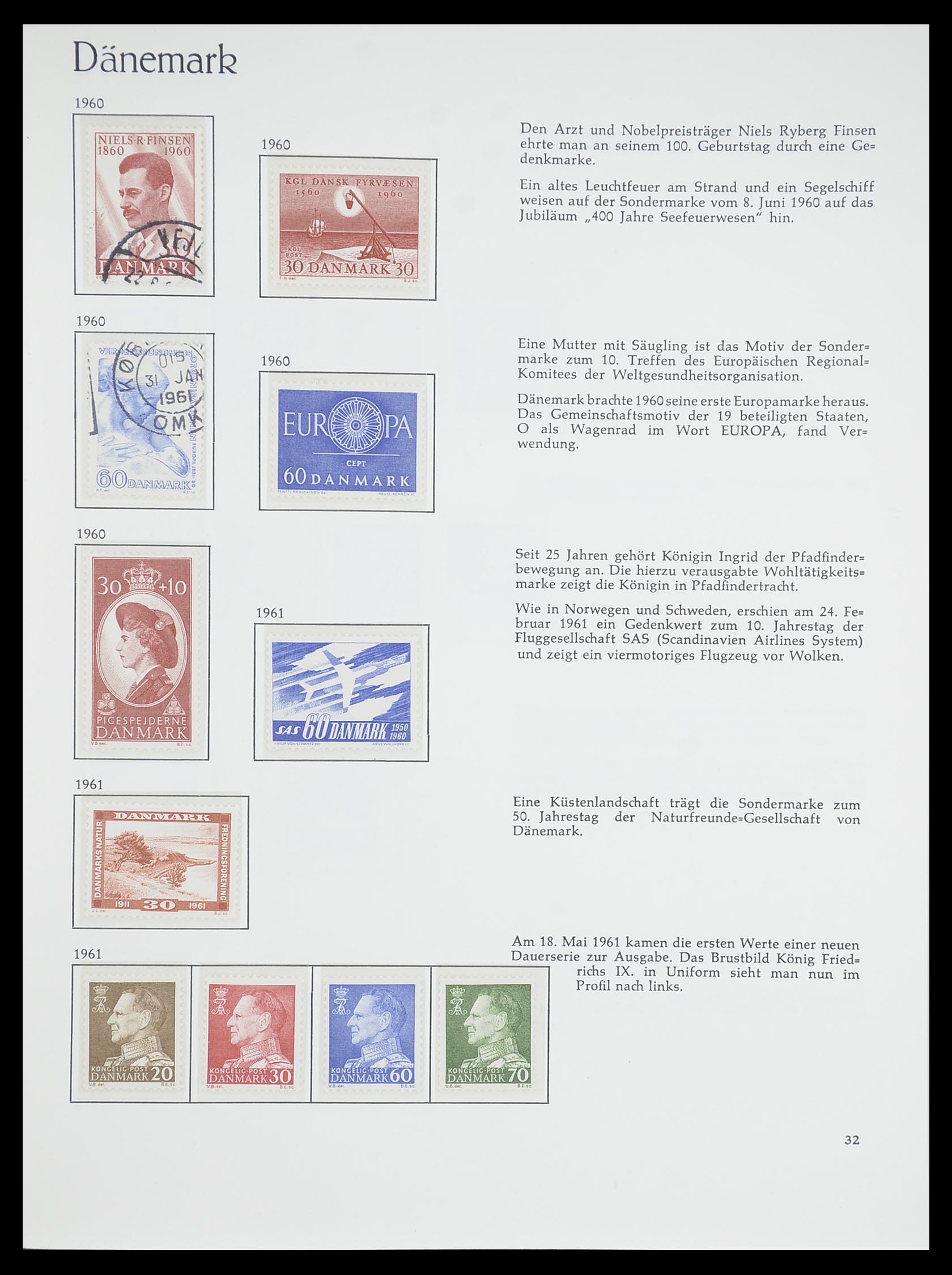 33708 030 - Stamp collection 33708 Denmark 1851-1970.