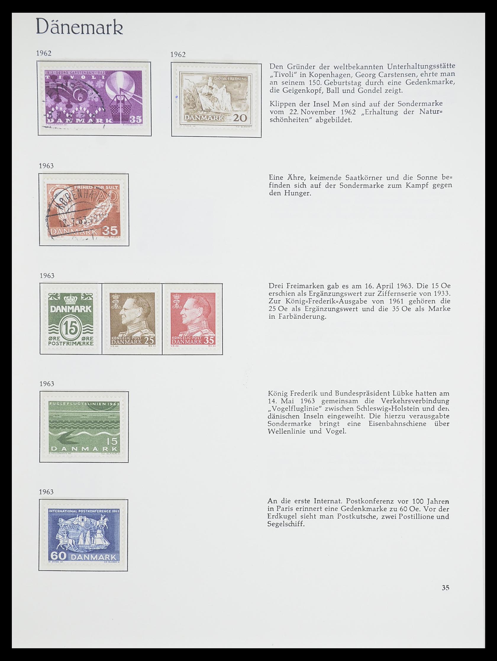 33708 032 - Stamp collection 33708 Denmark 1851-1970.