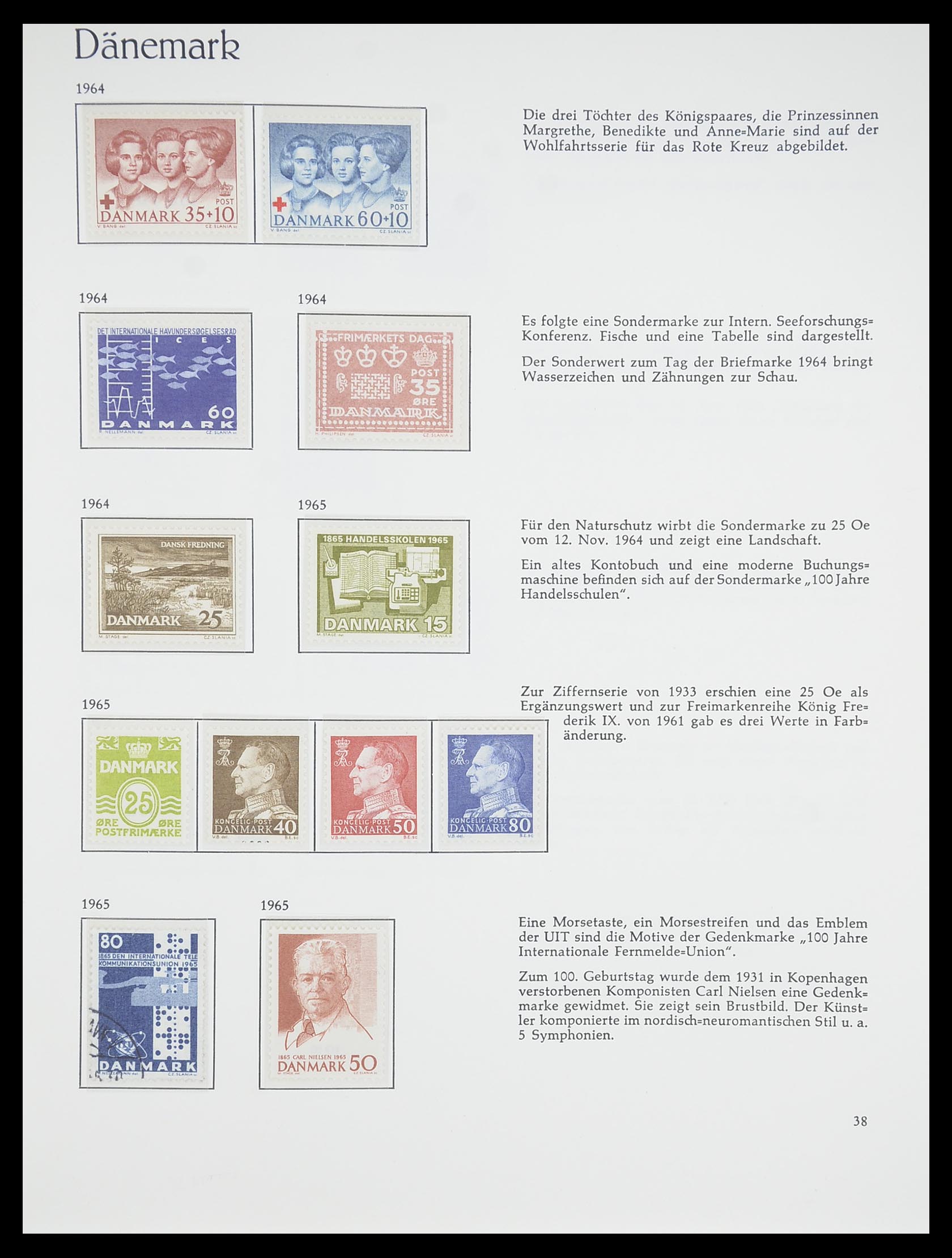 33708 034 - Stamp collection 33708 Denmark 1851-1970.