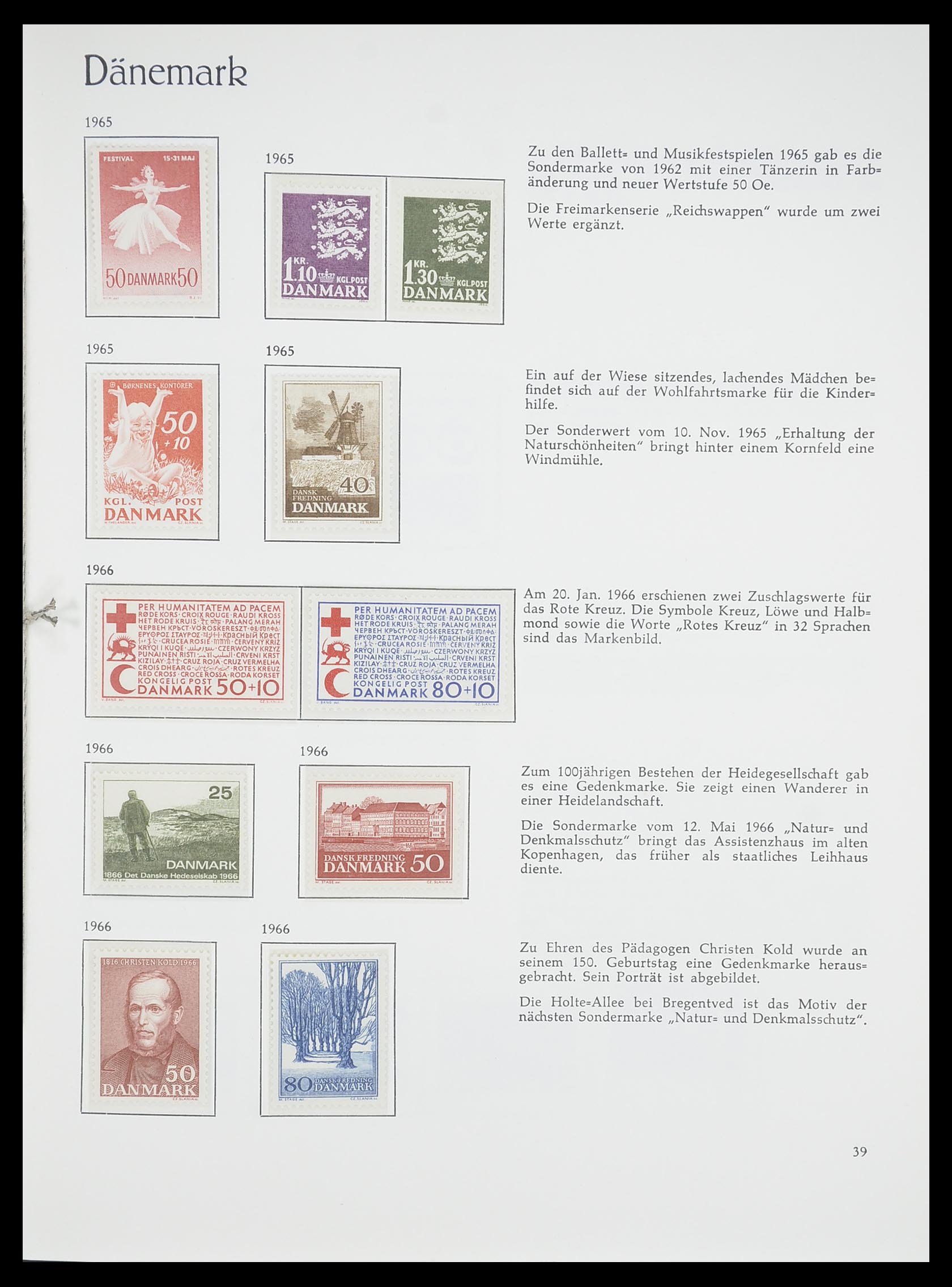 33708 035 - Stamp collection 33708 Denmark 1851-1970.