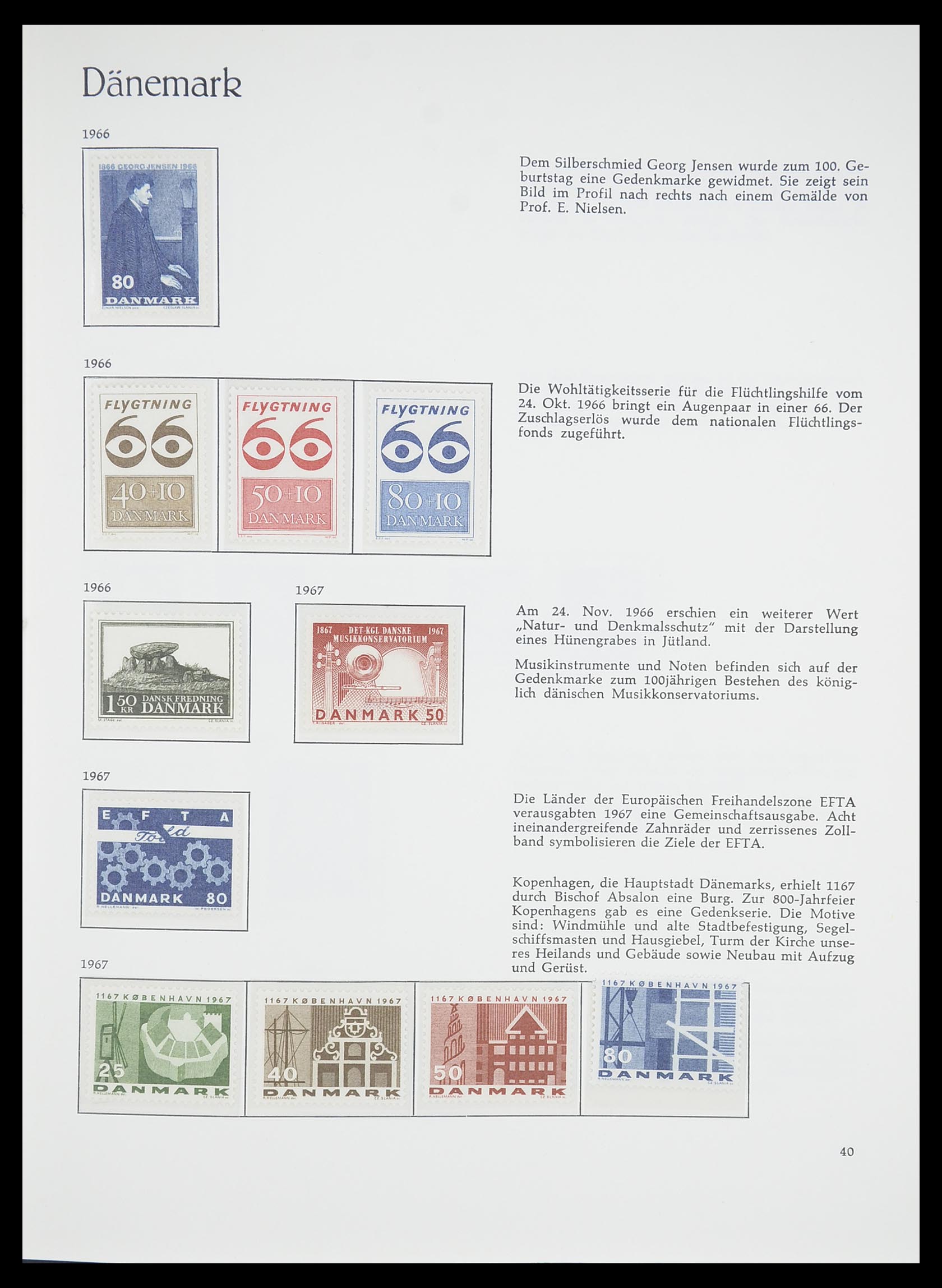 33708 036 - Stamp collection 33708 Denmark 1851-1970.