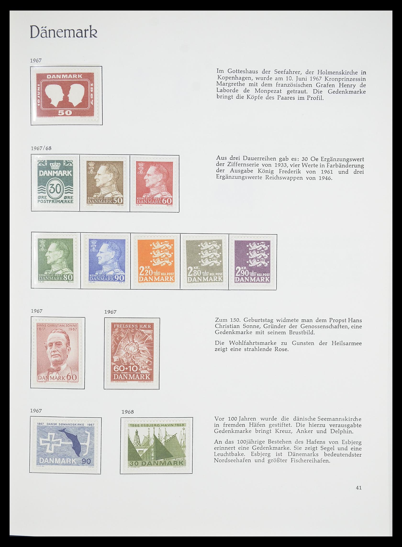 33708 037 - Stamp collection 33708 Denmark 1851-1970.
