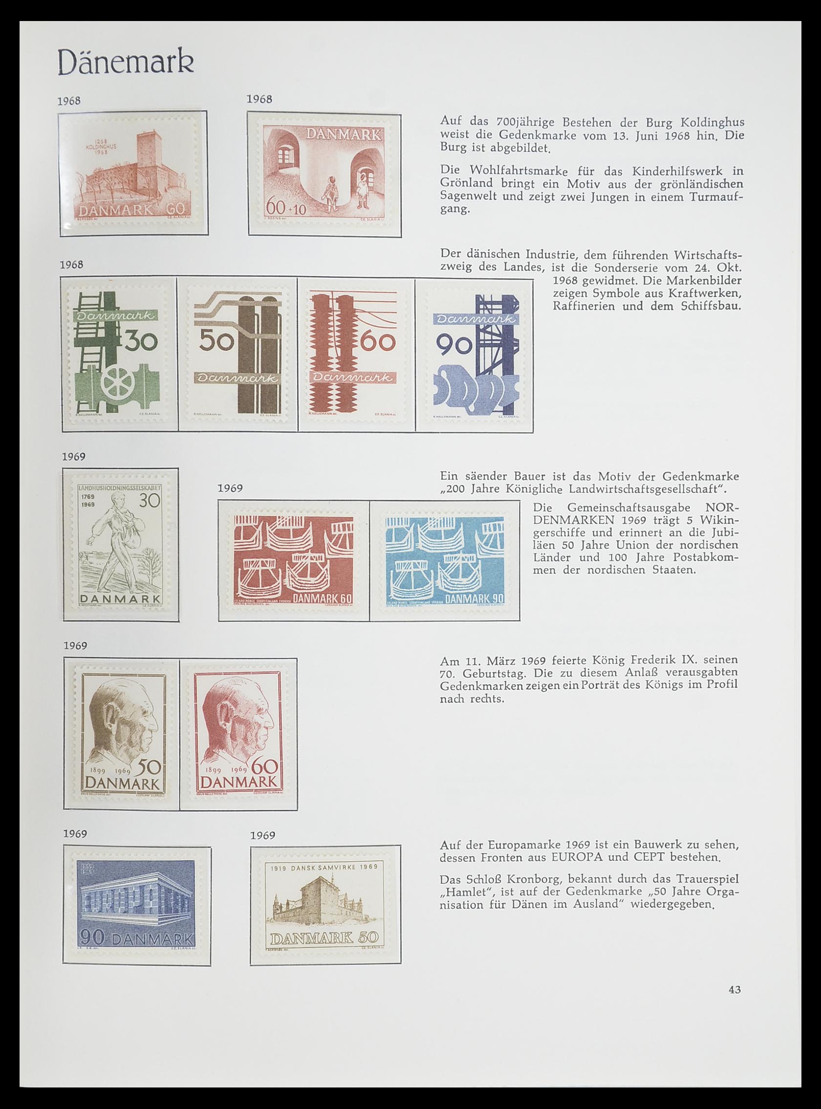 33708 038 - Stamp collection 33708 Denmark 1851-1970.