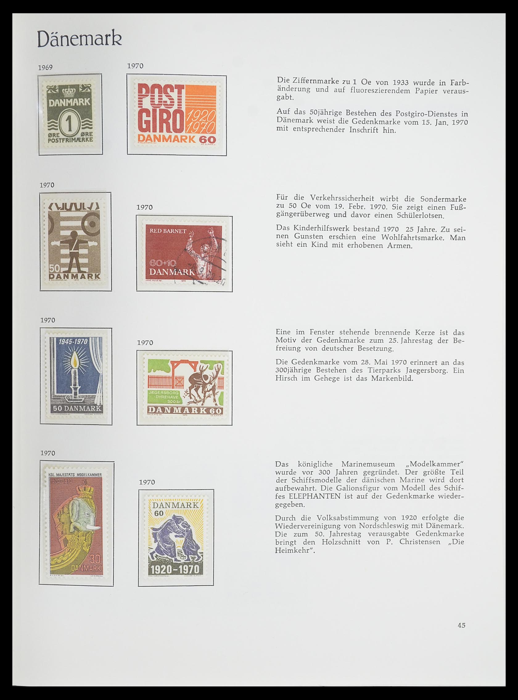 33708 040 - Stamp collection 33708 Denmark 1851-1970.