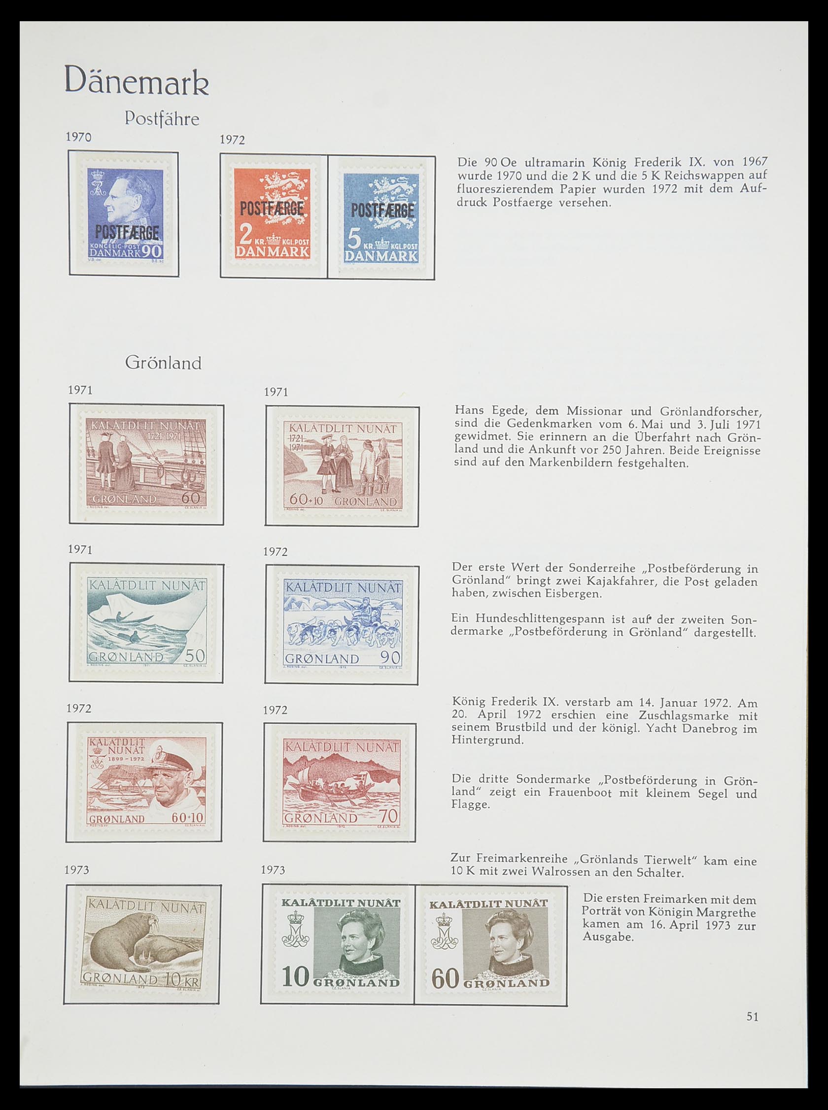 33708 047 - Stamp collection 33708 Denmark 1851-1970.