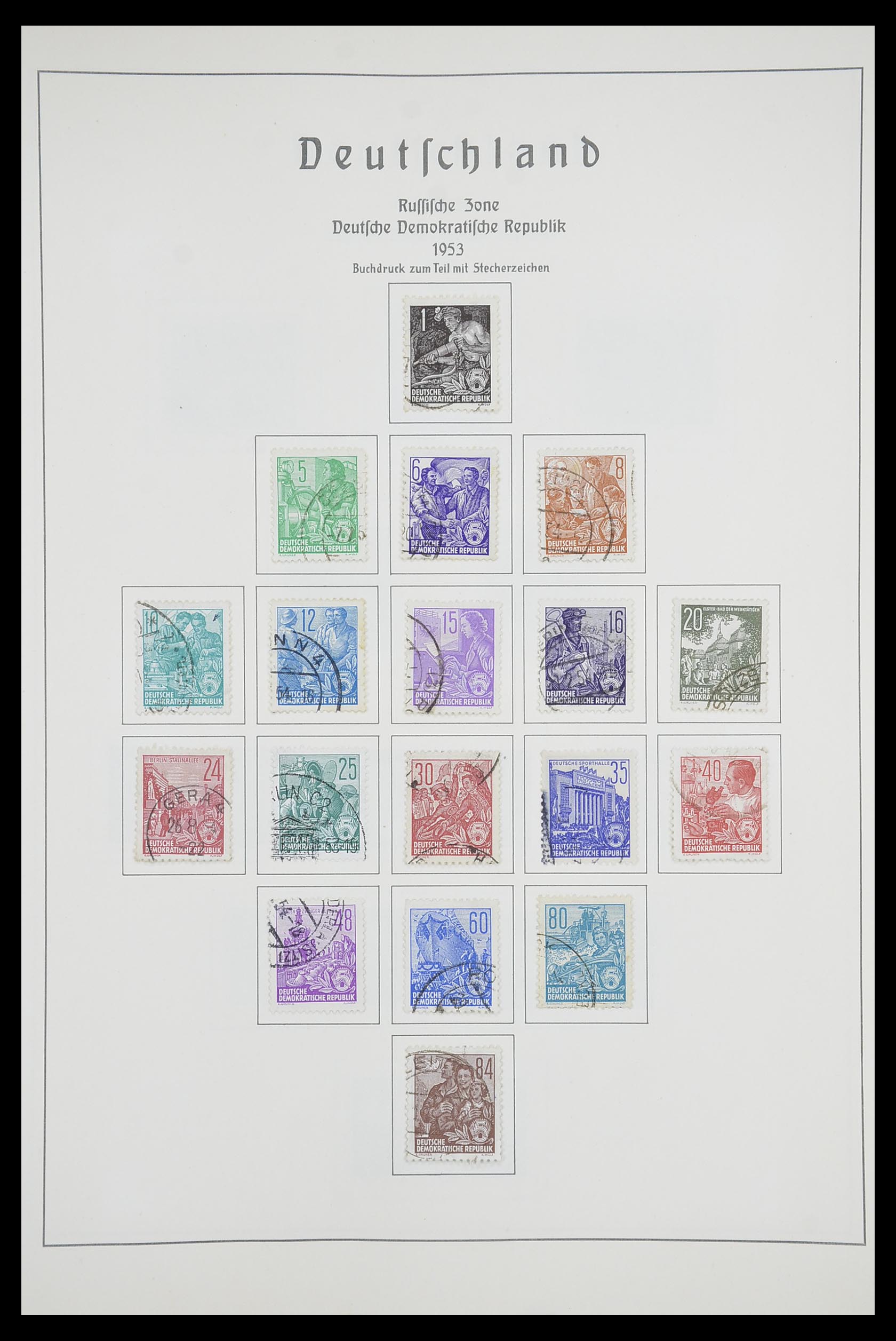 33709 011 - Stamp collection 33709 DDR 1948-1973.