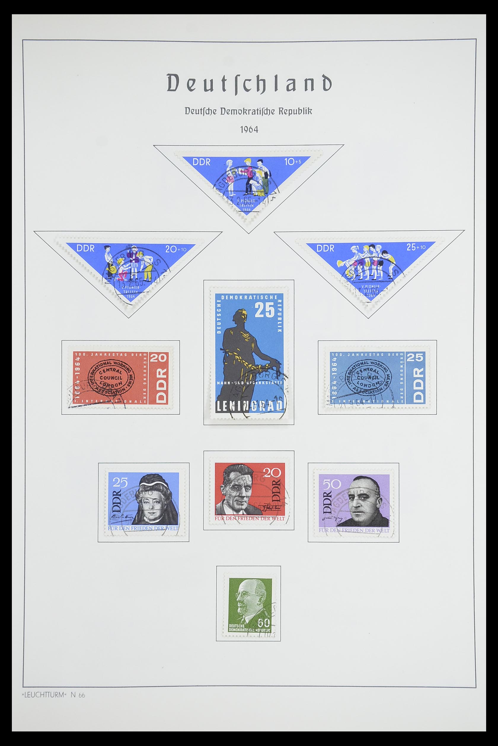 33709 092 - Stamp collection 33709 DDR 1948-1973.