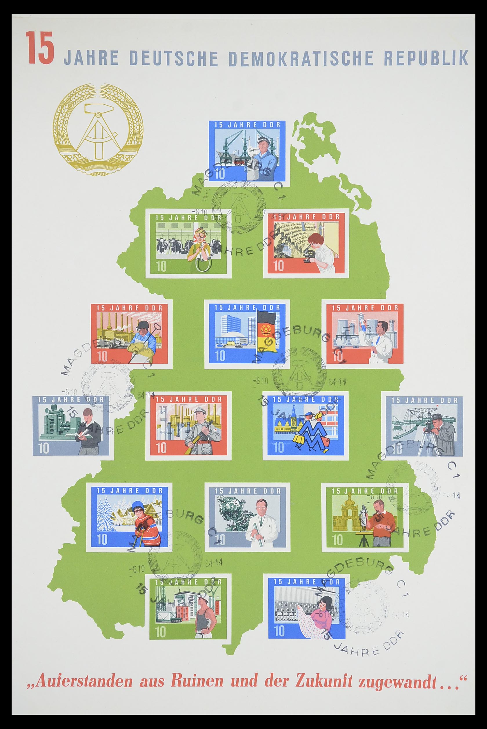 33709 095 - Stamp collection 33709 DDR 1948-1973.