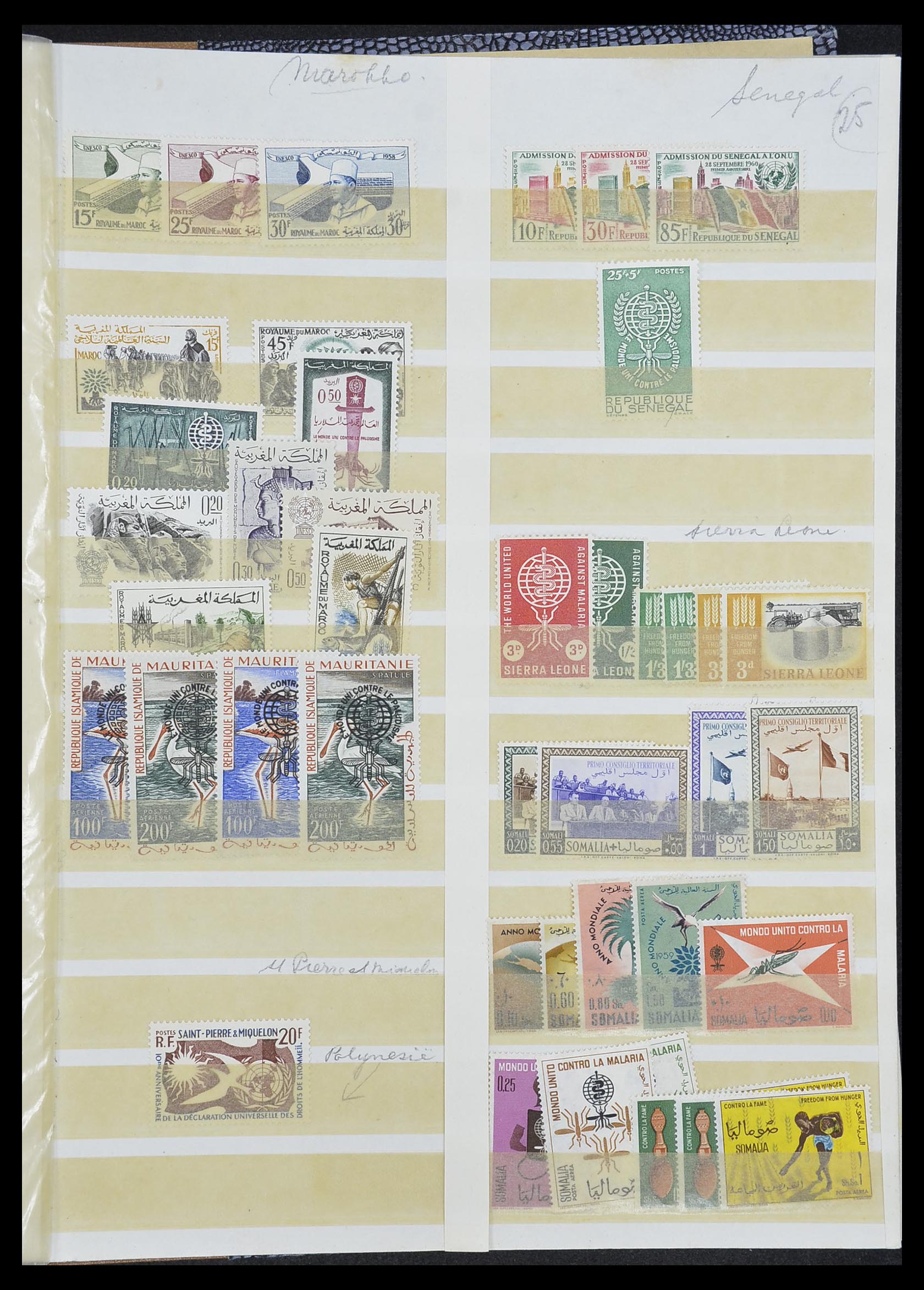 33712 025 - Postzegelverzameling 33712 Azië en Afrika 1950-1970.