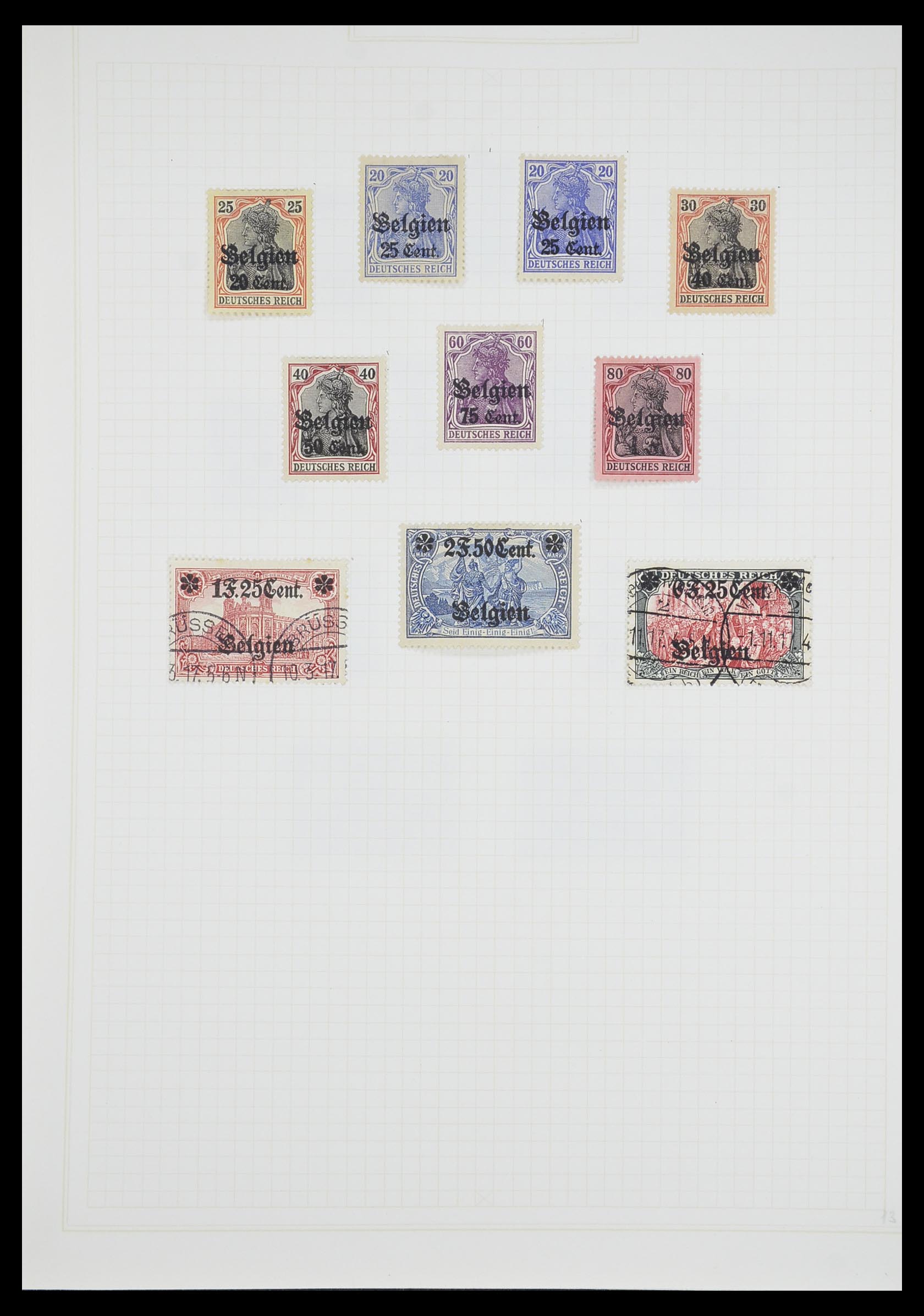 33713 002 - Postzegelverzameling 33713 Duitse bezettingen WO I en WO II 1914-1945