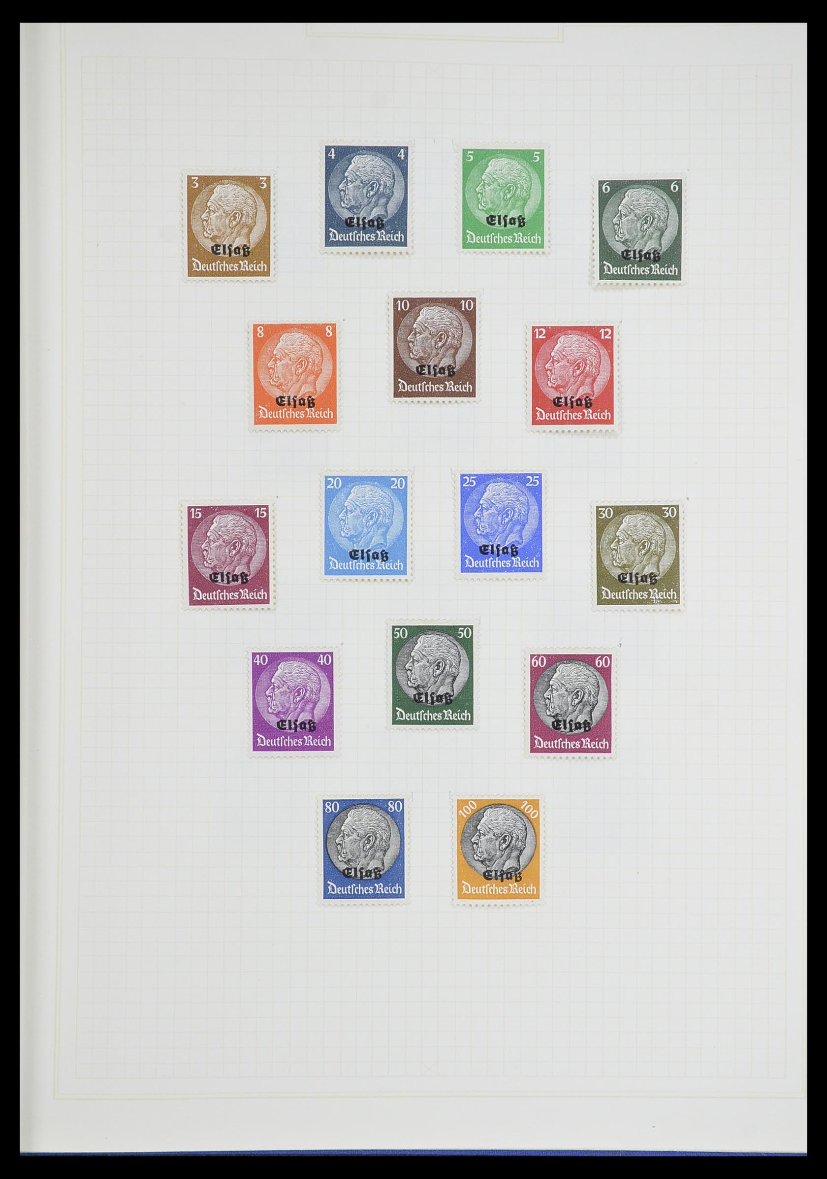 33713 025 - Postzegelverzameling 33713 Duitse bezettingen WO I en WO II 1914-1945