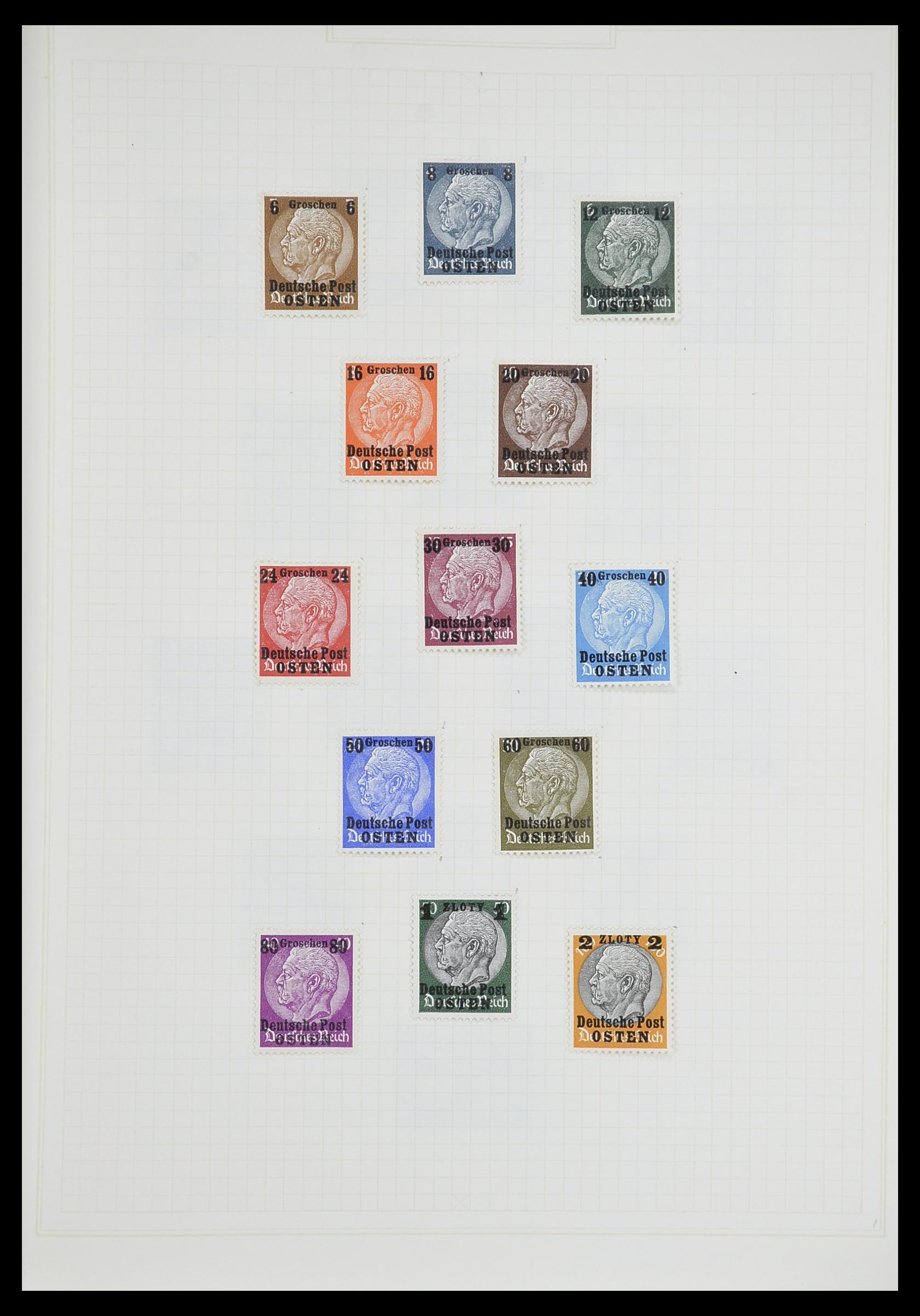 33713 030 - Postzegelverzameling 33713 Duitse bezettingen WO I en WO II 1914-1945