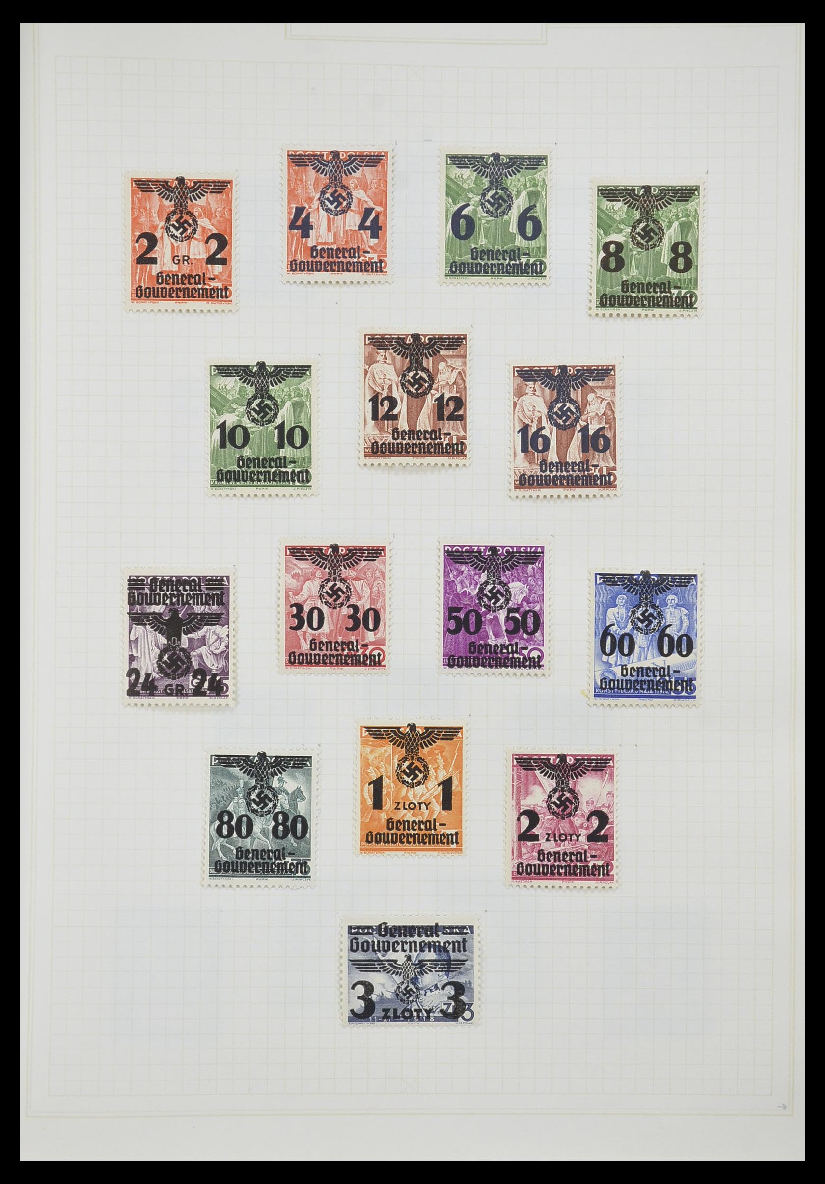 33713 031 - Postzegelverzameling 33713 Duitse bezettingen WO I en WO II 1914-1945