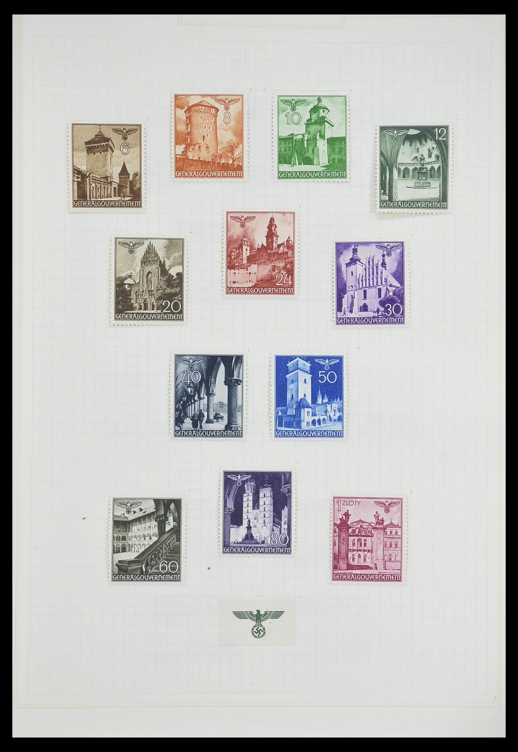 33713 033 - Postzegelverzameling 33713 Duitse bezettingen WO I en WO II 1914-1945