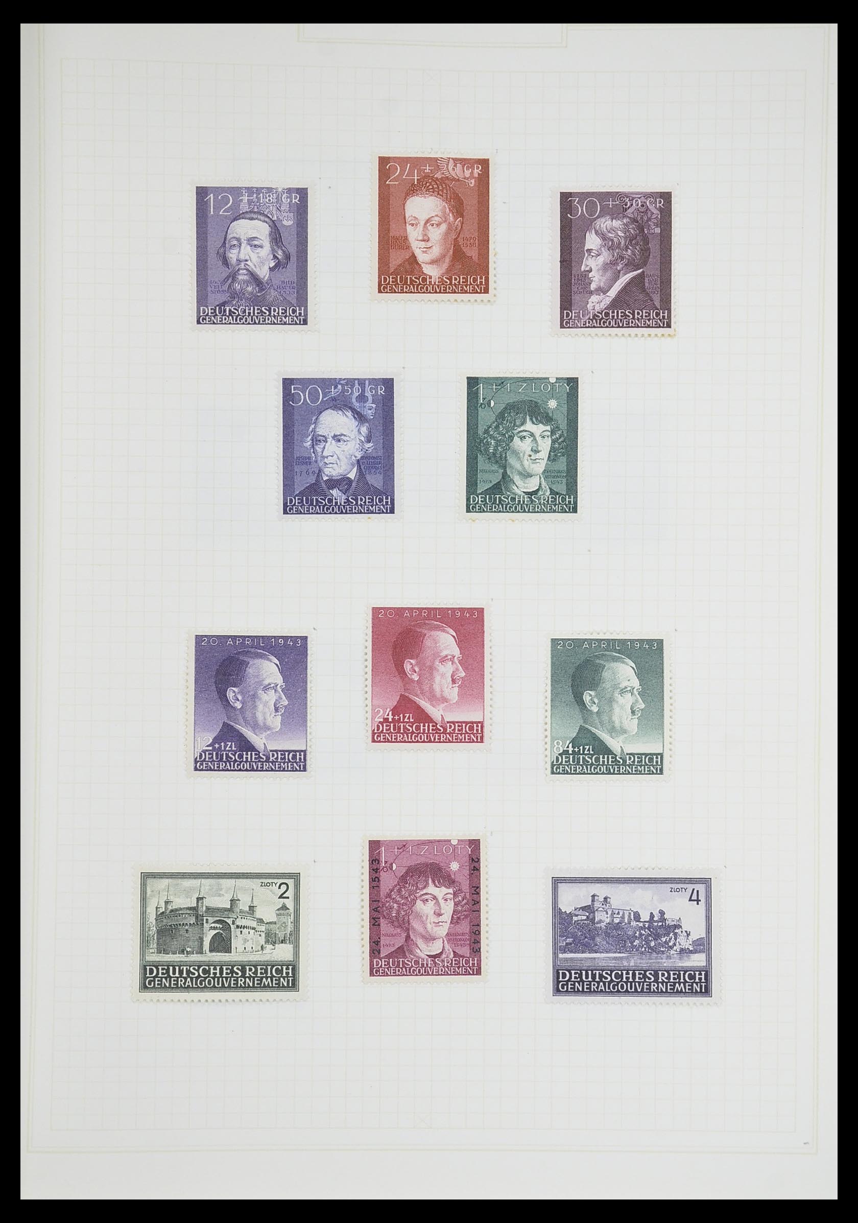 33713 037 - Postzegelverzameling 33713 Duitse bezettingen WO I en WO II 1914-1945