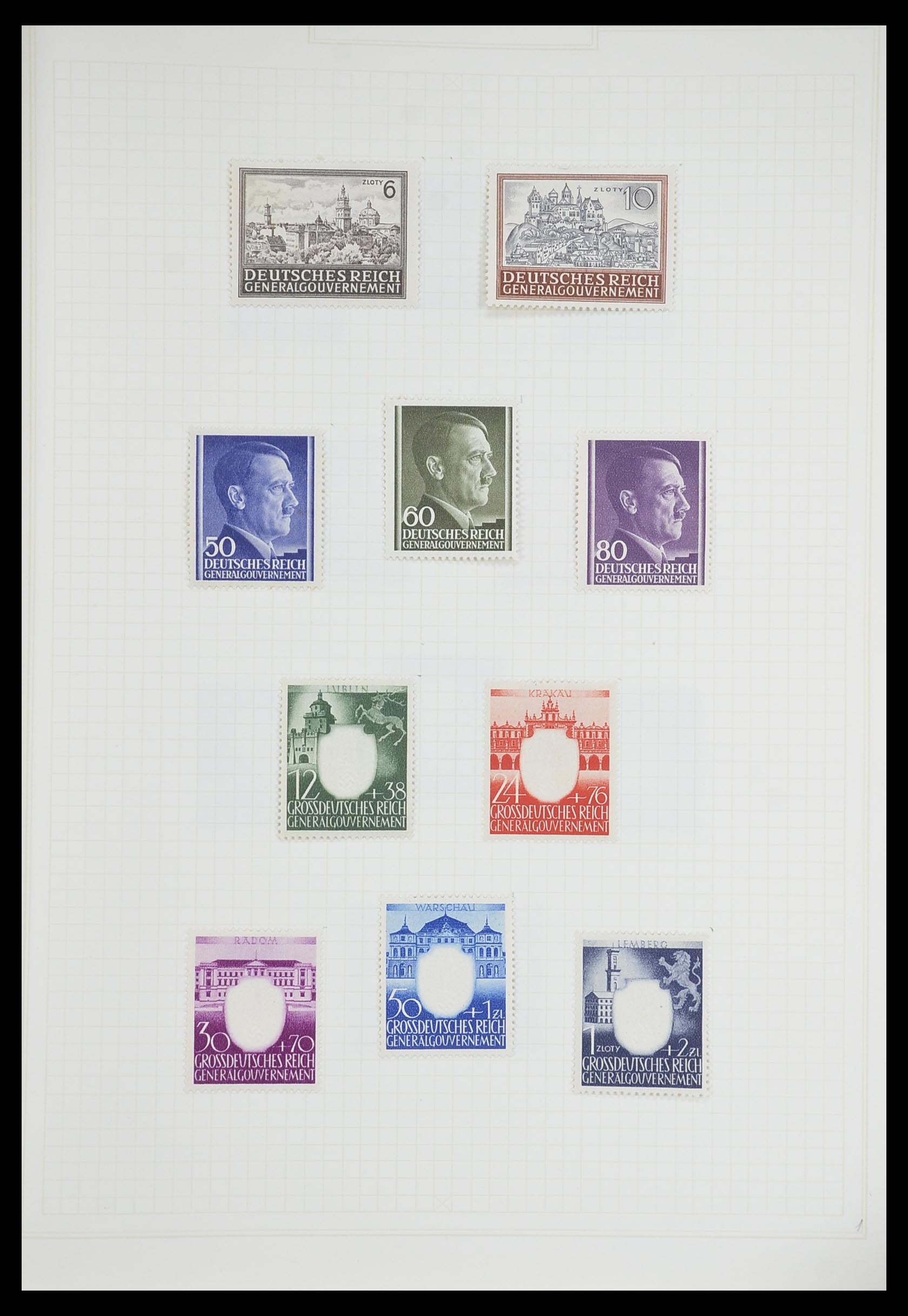 33713 038 - Postzegelverzameling 33713 Duitse bezettingen WO I en WO II 1914-1945