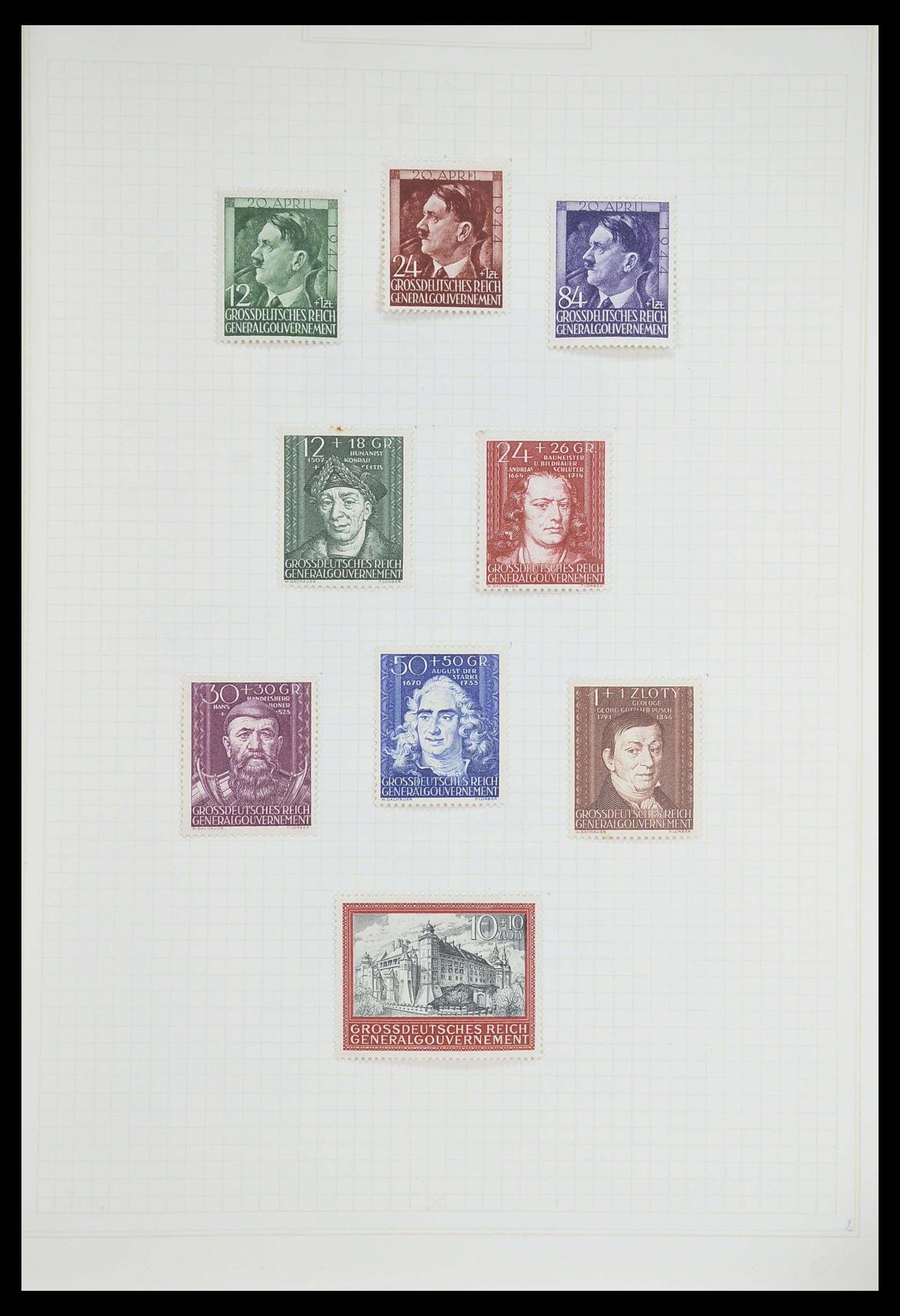 33713 039 - Postzegelverzameling 33713 Duitse bezettingen WO I en WO II 1914-1945
