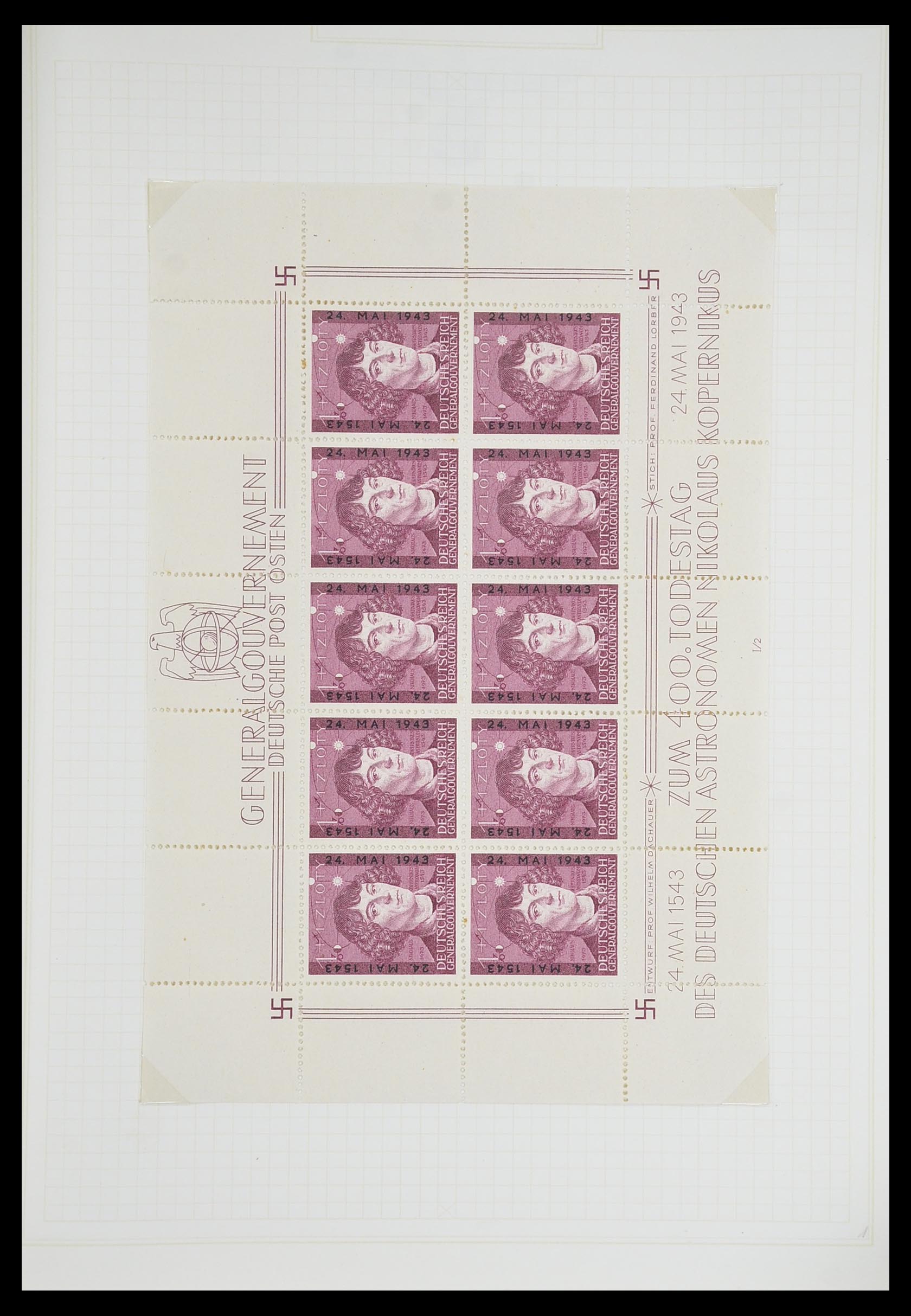33713 040 - Postzegelverzameling 33713 Duitse bezettingen WO I en WO II 1914-1945