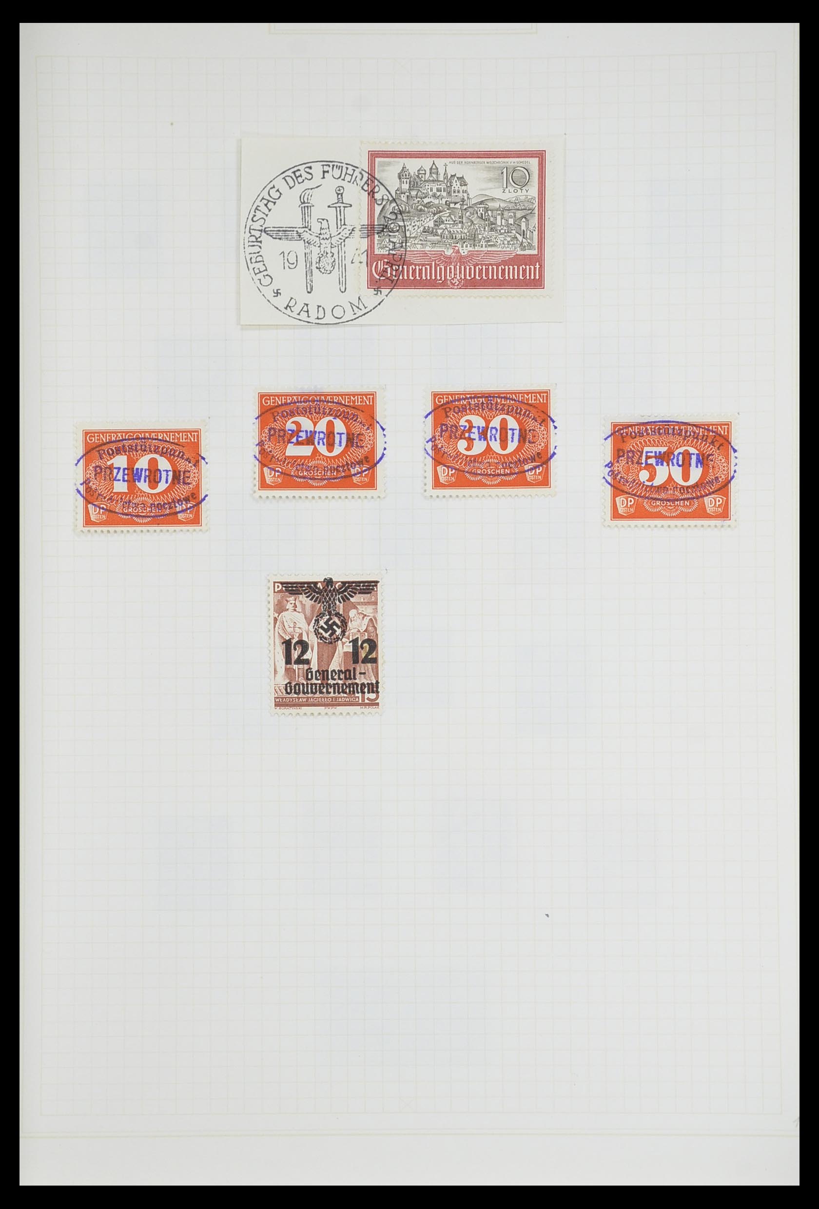 33713 045 - Postzegelverzameling 33713 Duitse bezettingen WO I en WO II 1914-1945