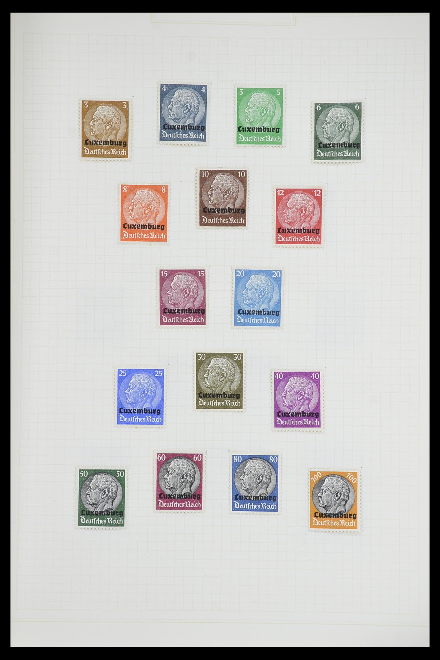 33713 054 - Postzegelverzameling 33713 Duitse bezettingen WO I en WO II 1914-1945