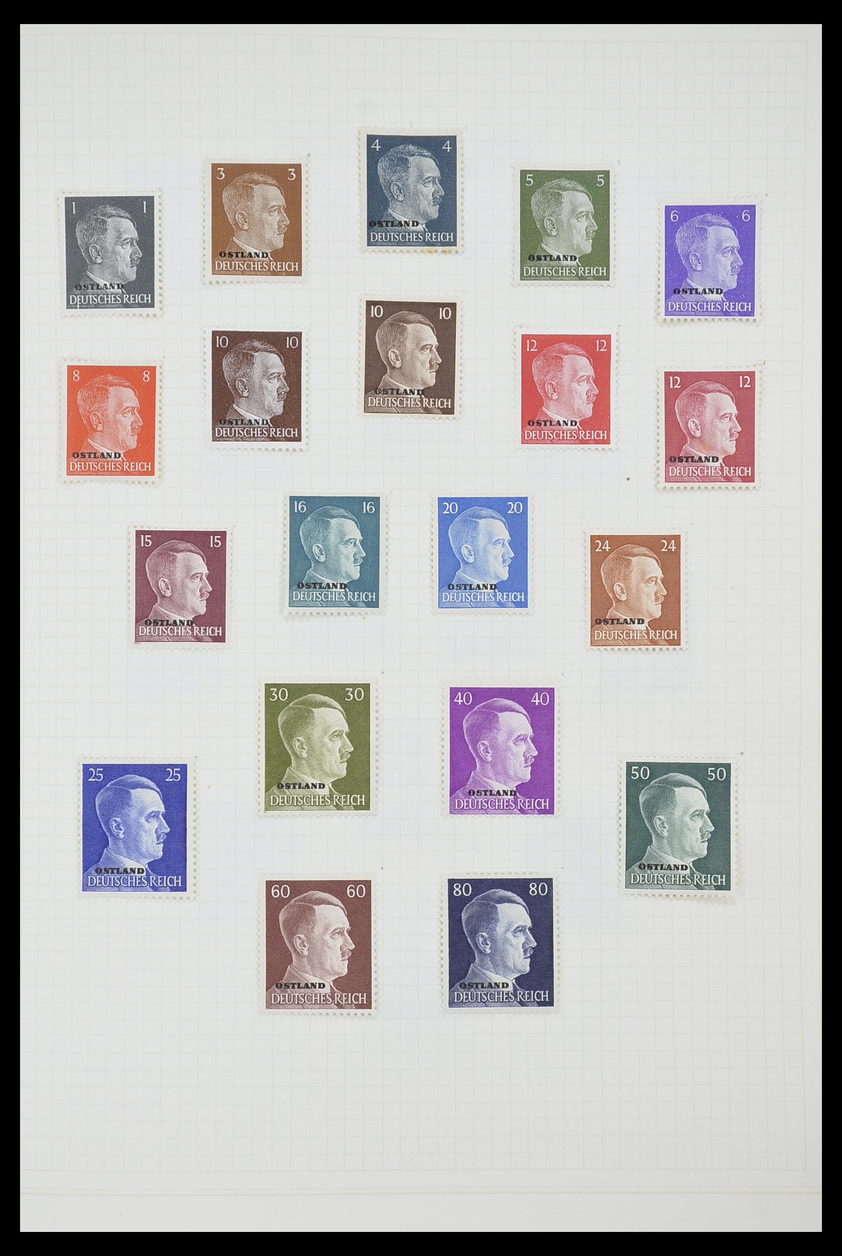 33713 058 - Postzegelverzameling 33713 Duitse bezettingen WO I en WO II 1914-1945