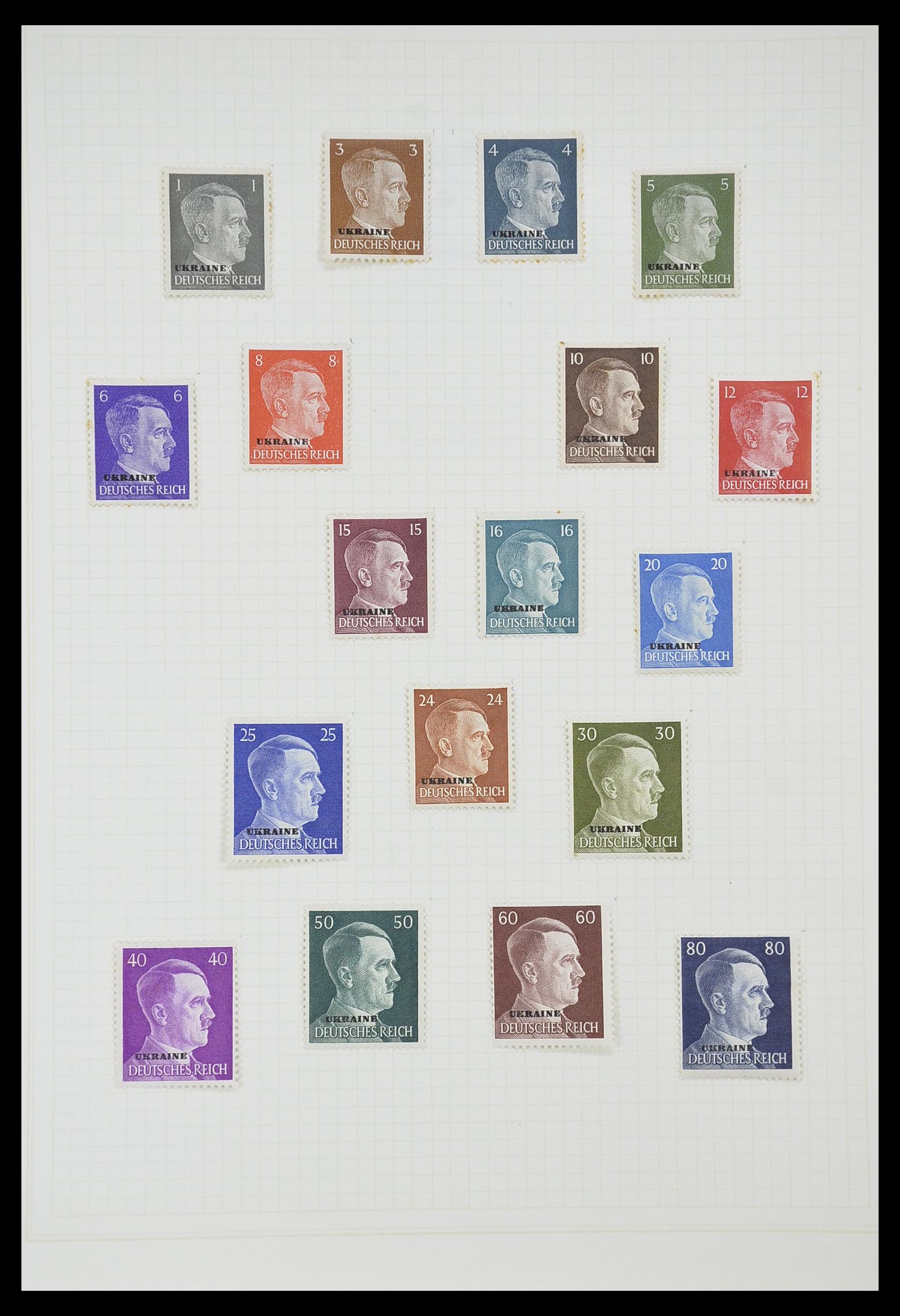 33713 072 - Postzegelverzameling 33713 Duitse bezettingen WO I en WO II 1914-1945