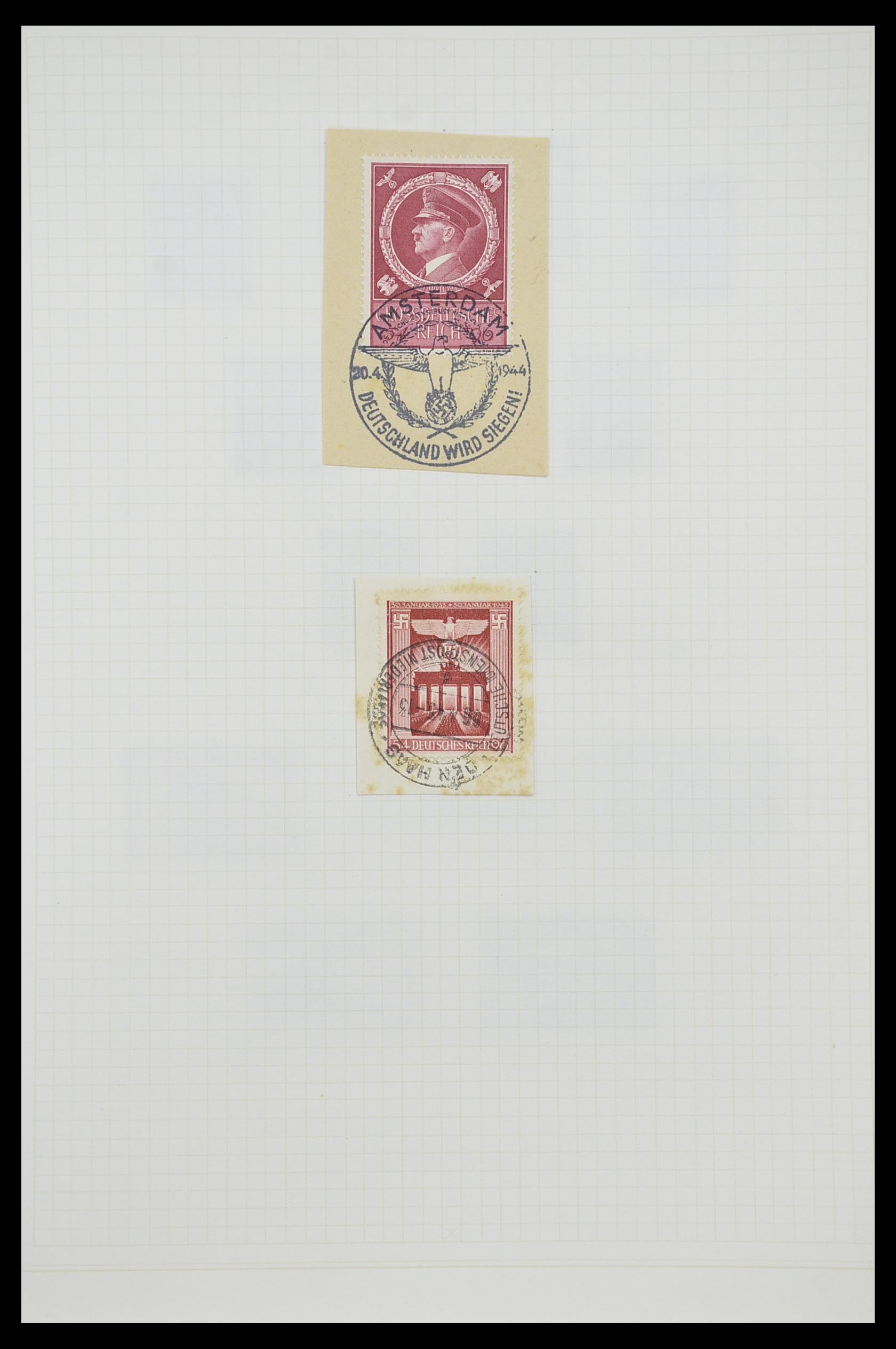 33713 074 - Postzegelverzameling 33713 Duitse bezettingen WO I en WO II 1914-1945