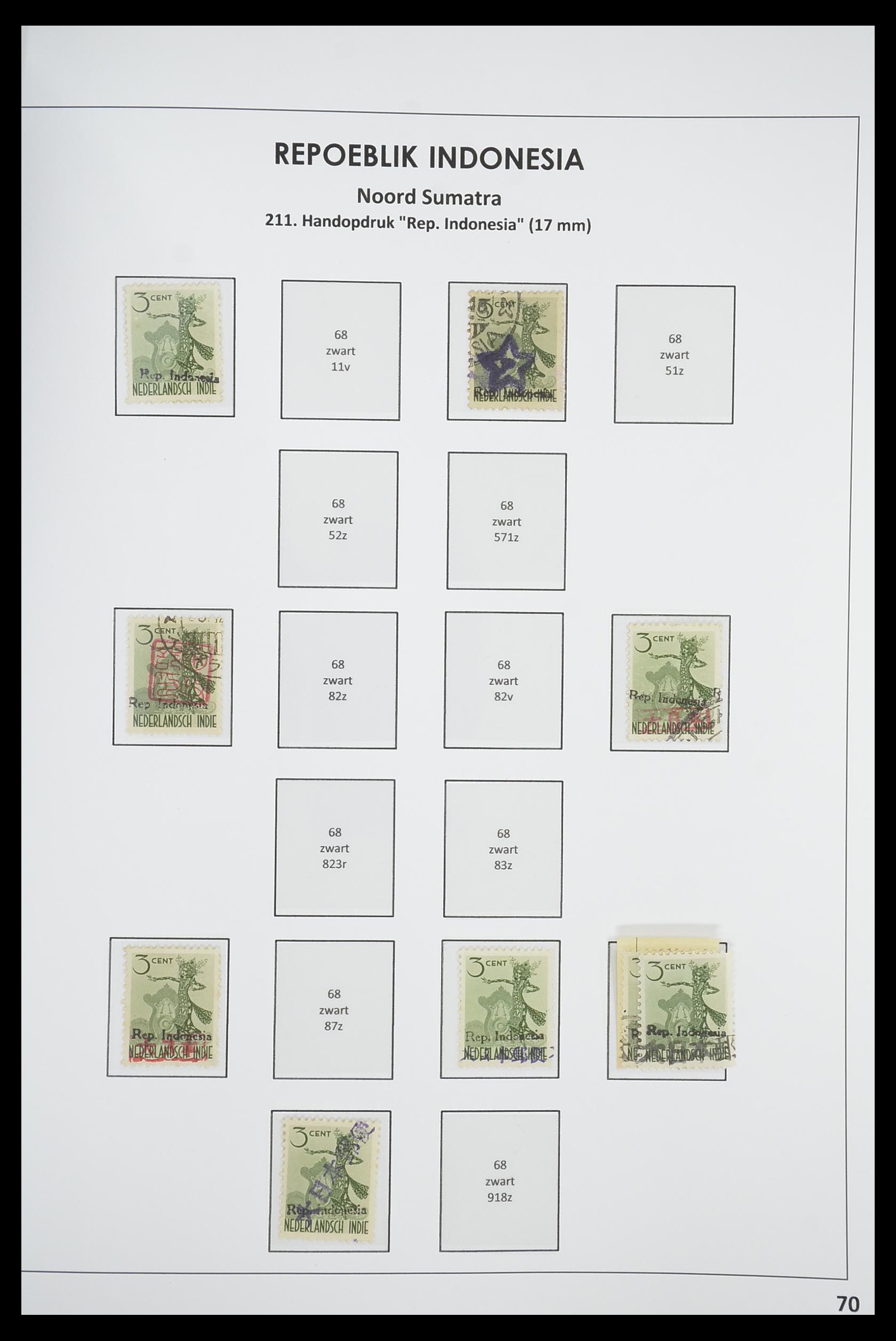 33715 081 - Postzegelverzameling 33715 Nederlands Indië interim 1945-1948.