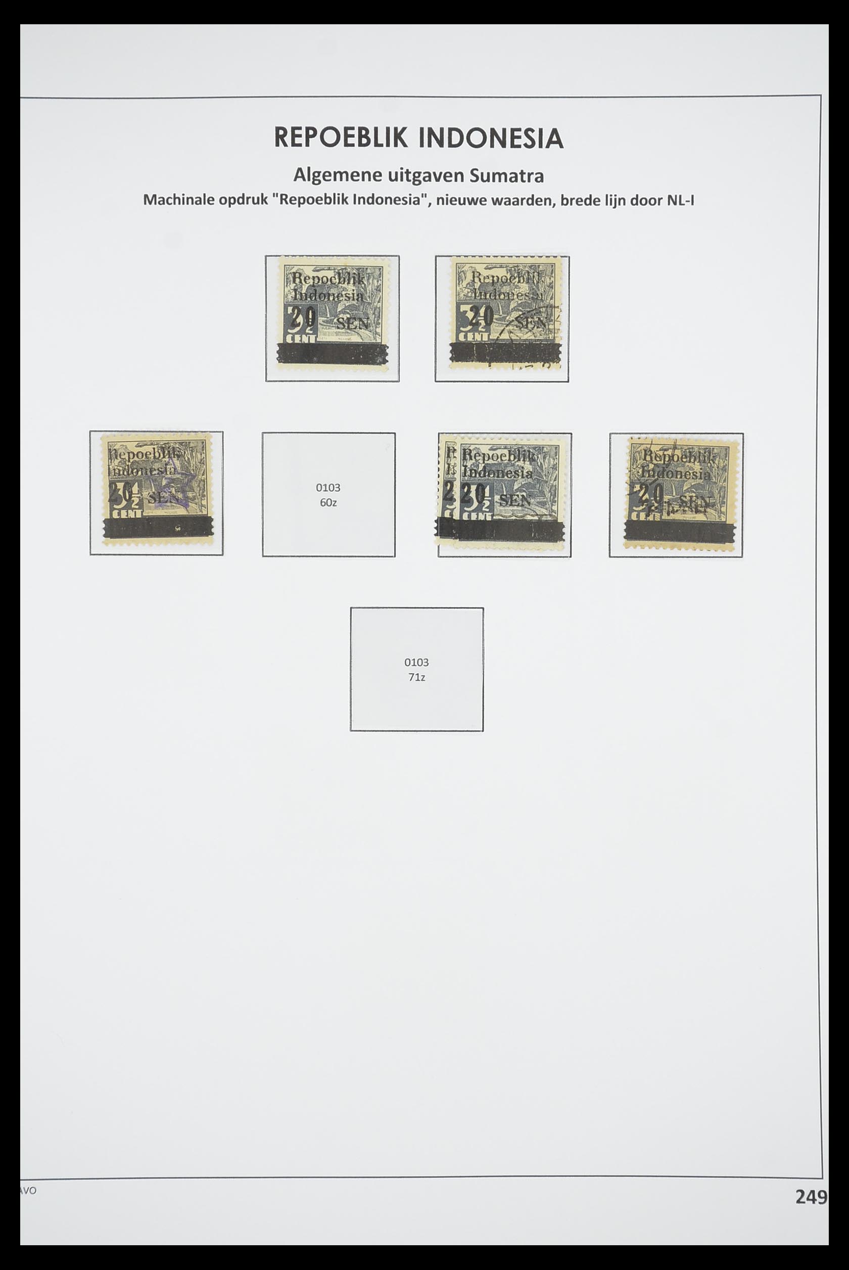 33715 246 - Stamp collection 33715 Dutch east Indies interim 1945-1948.