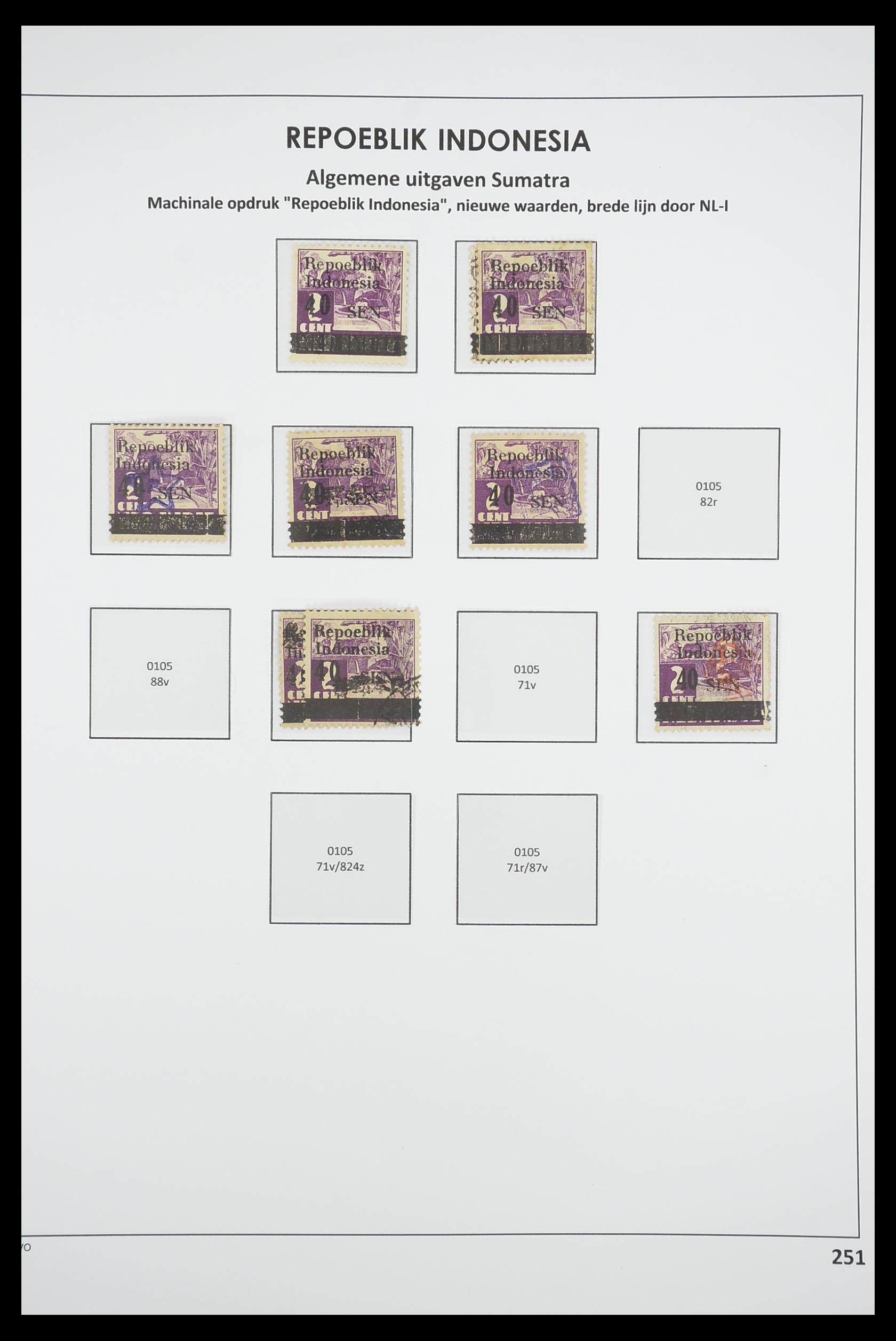 33715 248 - Stamp collection 33715 Dutch east Indies interim 1945-1948.