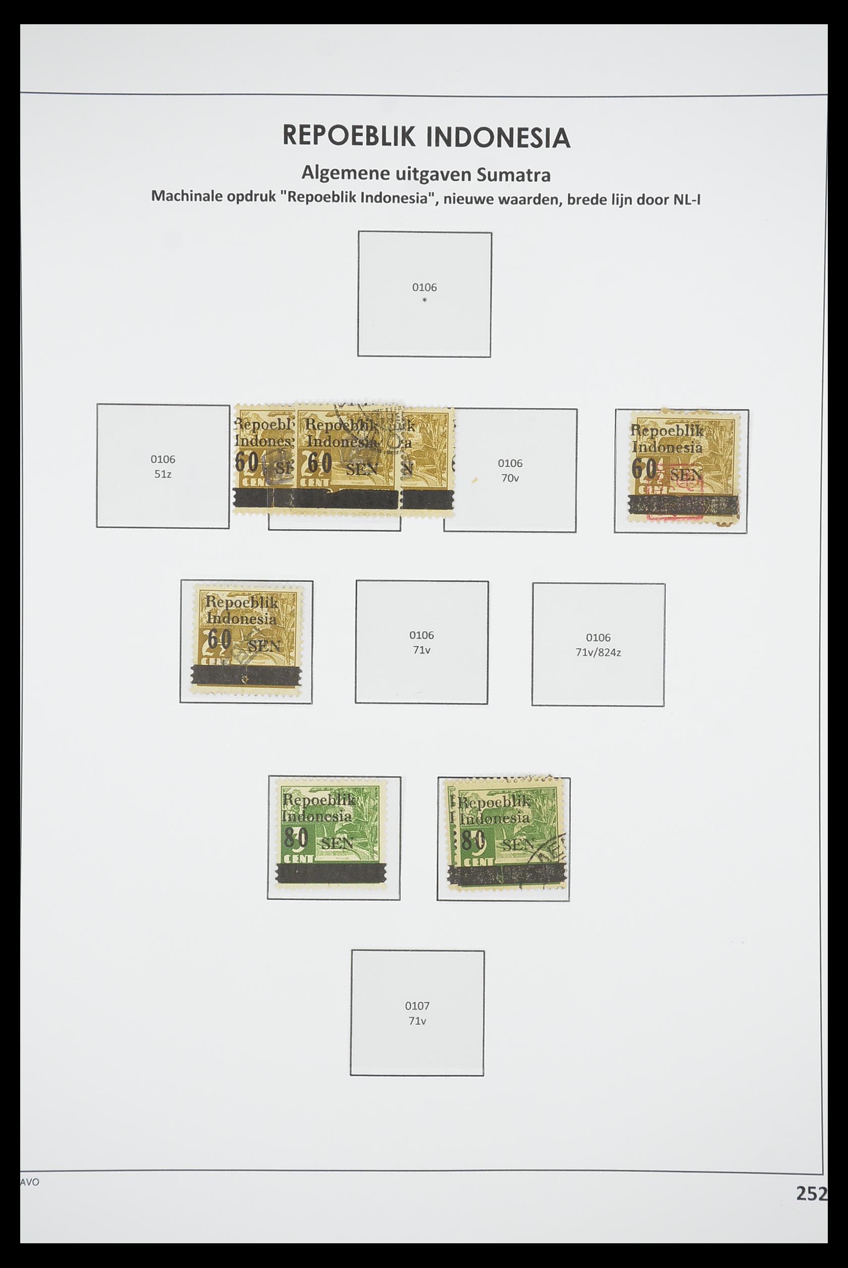 33715 249 - Stamp collection 33715 Dutch east Indies interim 1945-1948.