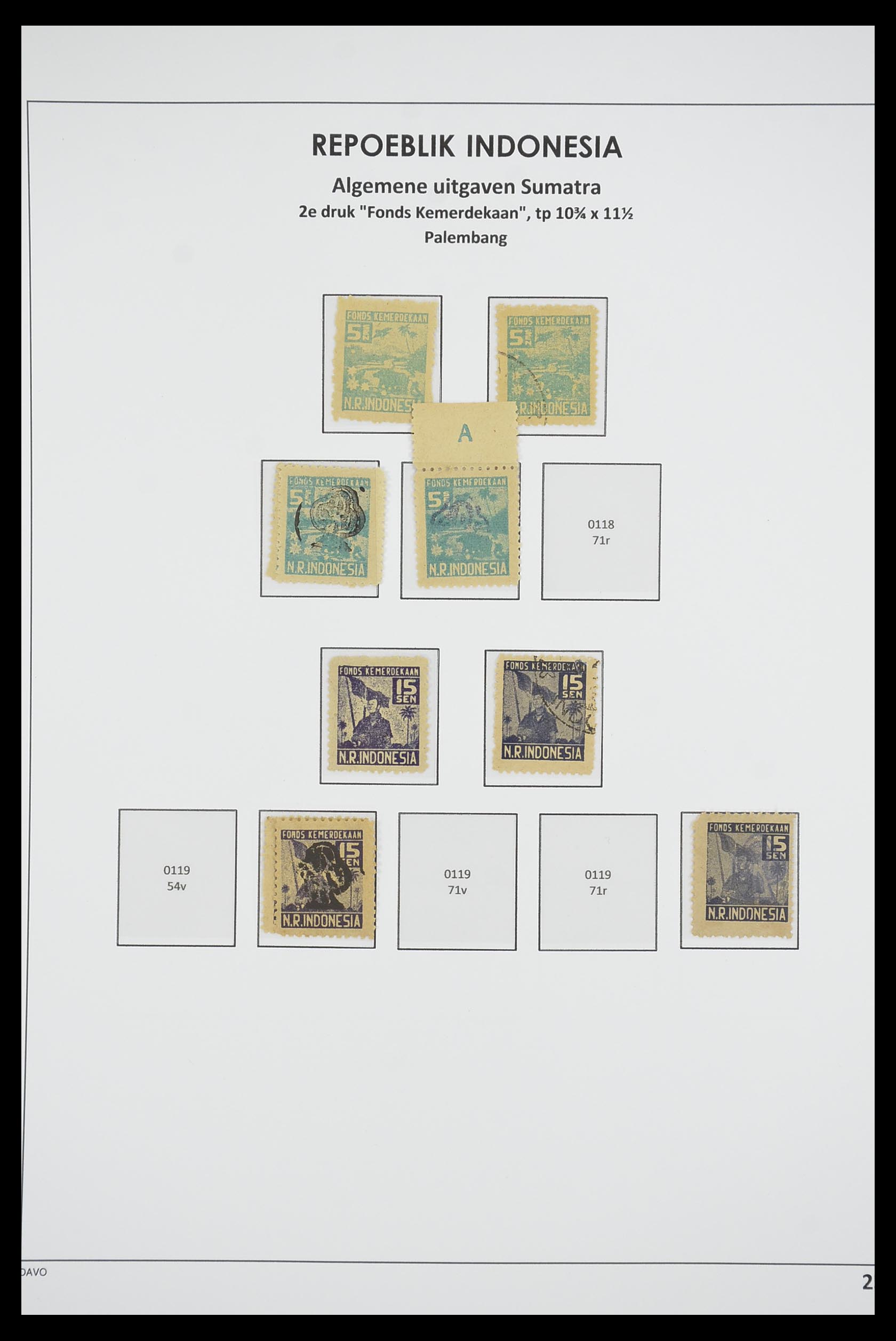 33715 256 - Postzegelverzameling 33715 Nederlands Indië interim 1945-1948.