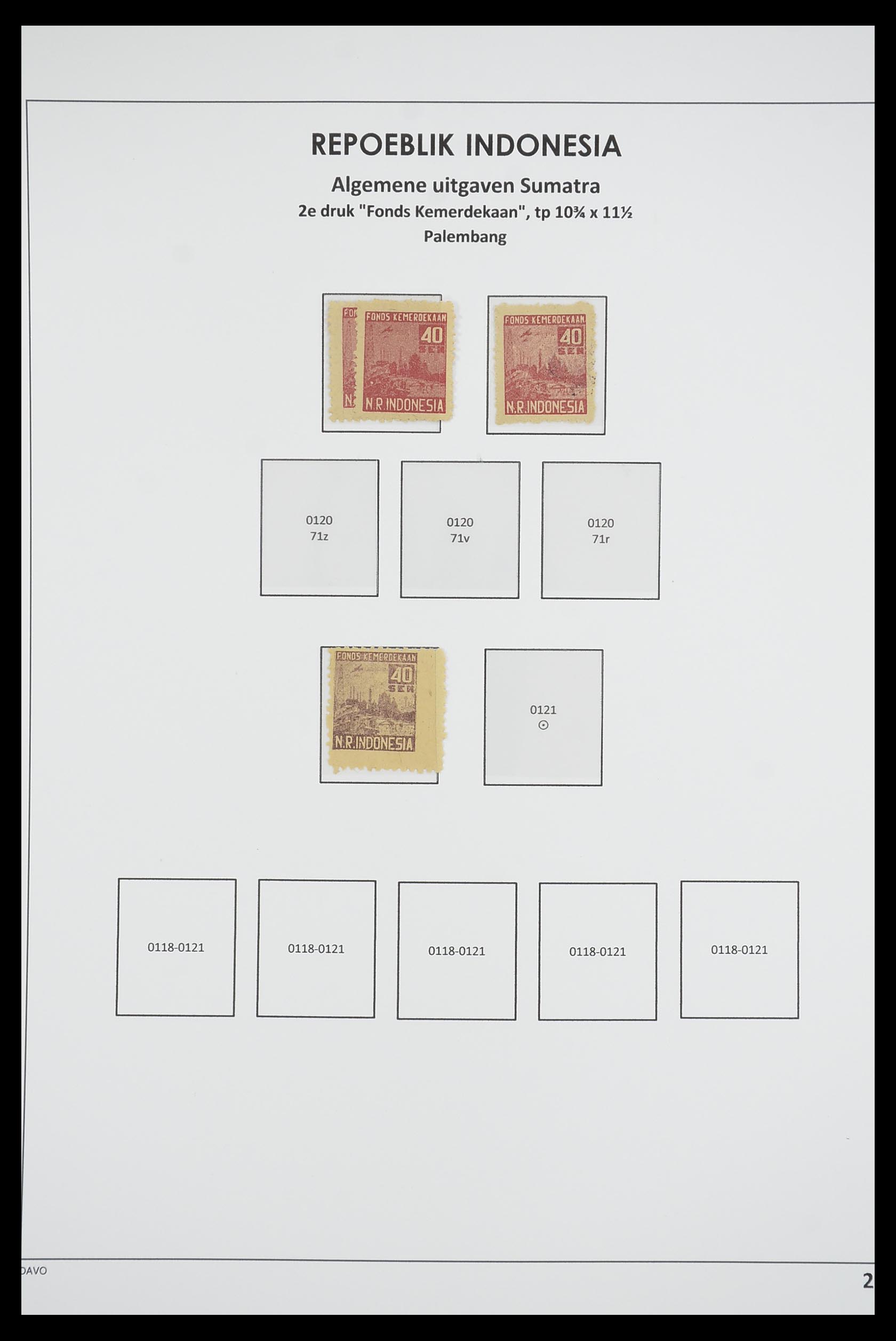 33715 257 - Stamp collection 33715 Dutch east Indies interim 1945-1948.