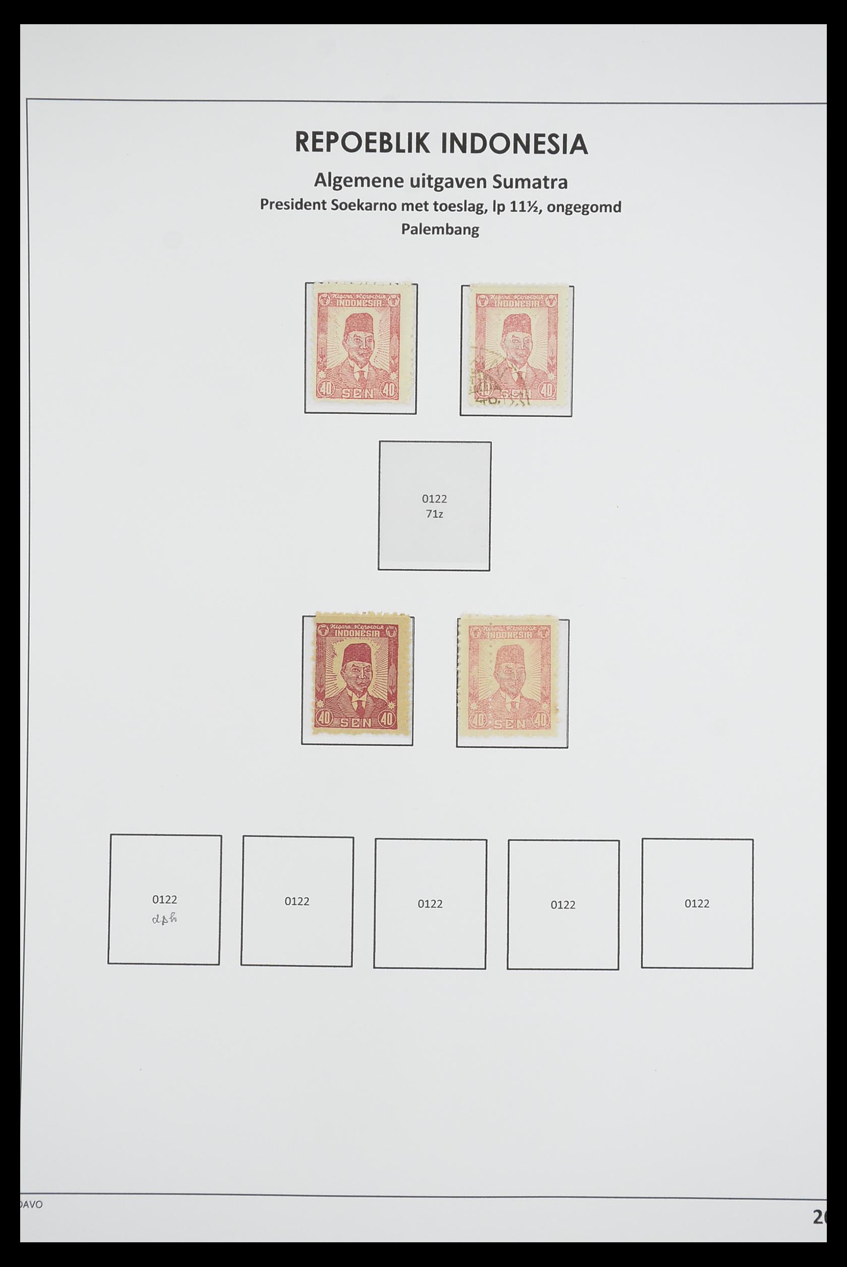 33715 258 - Postzegelverzameling 33715 Nederlands Indië interim 1945-1948.