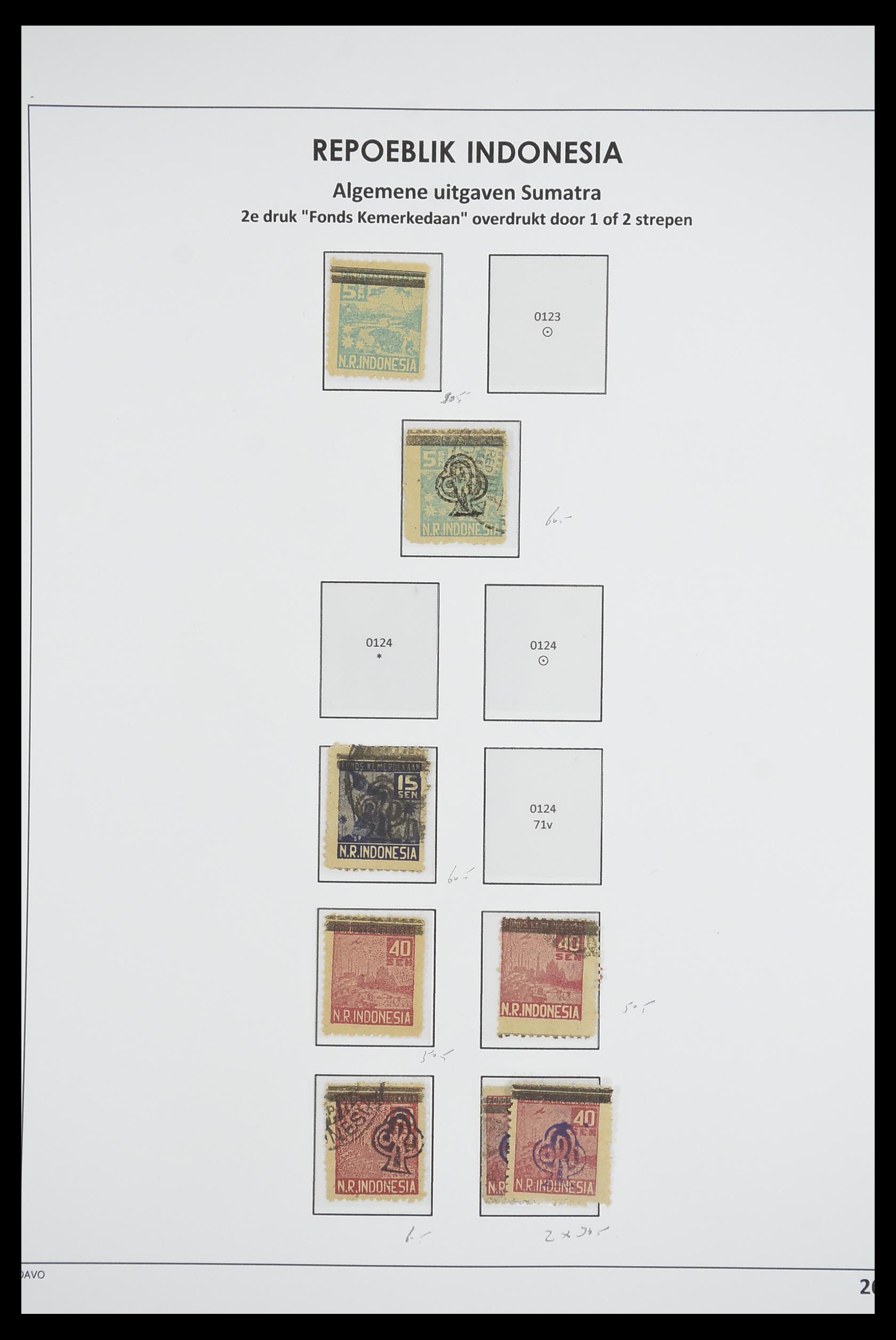 33715 259 - Stamp collection 33715 Dutch east Indies interim 1945-1948.