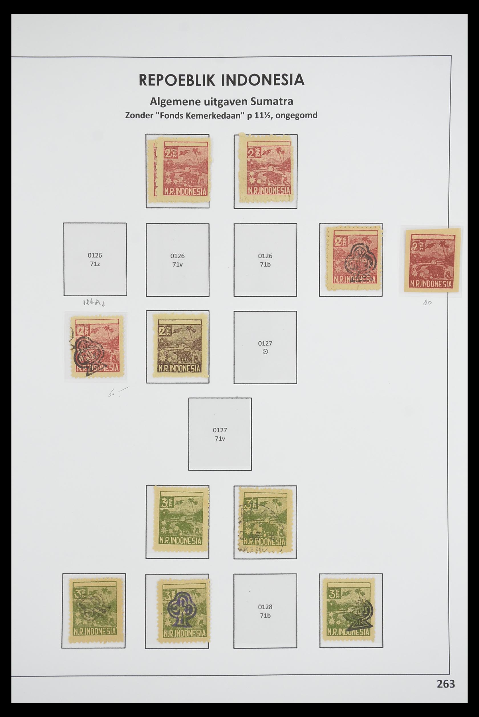 33715 260 - Stamp collection 33715 Dutch east Indies interim 1945-1948.