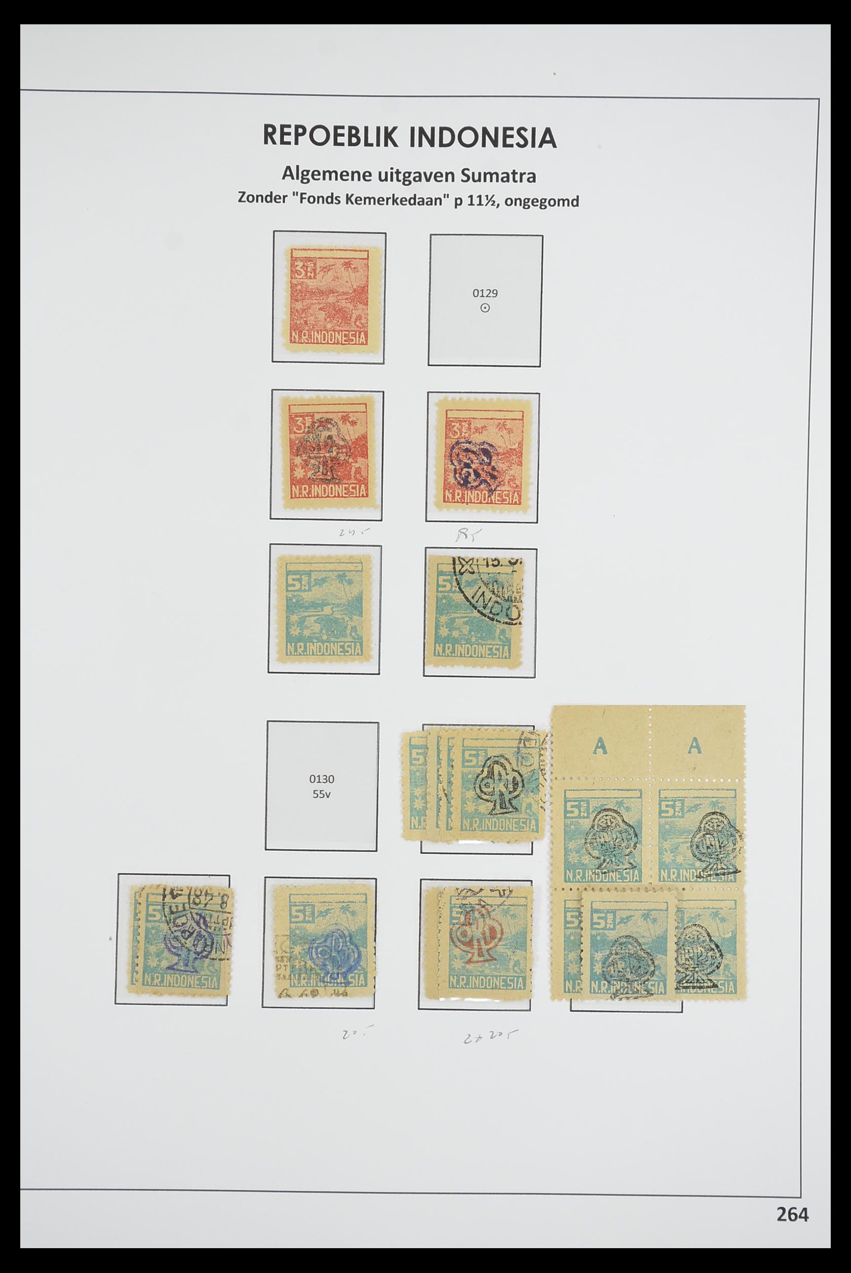 33715 261 - Postzegelverzameling 33715 Nederlands Indië interim 1945-1948.