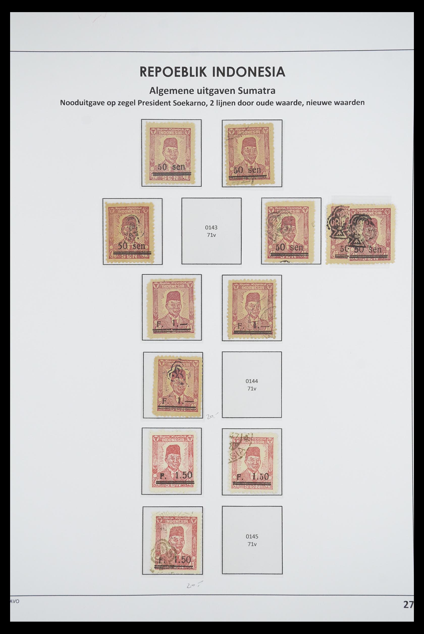 33715 268 - Stamp collection 33715 Dutch east Indies interim 1945-1948.
