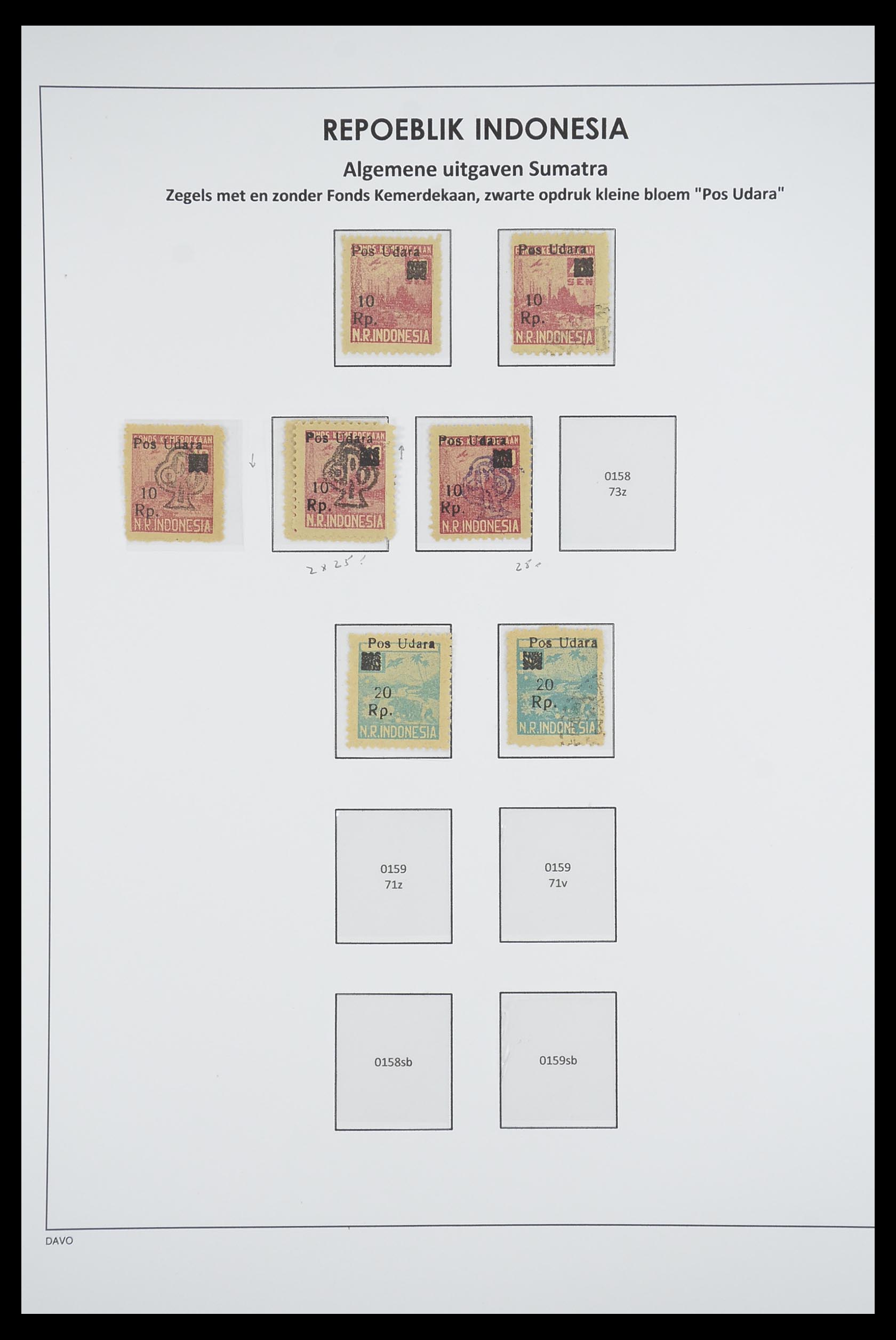 33715 275 - Stamp collection 33715 Dutch east Indies interim 1945-1948.