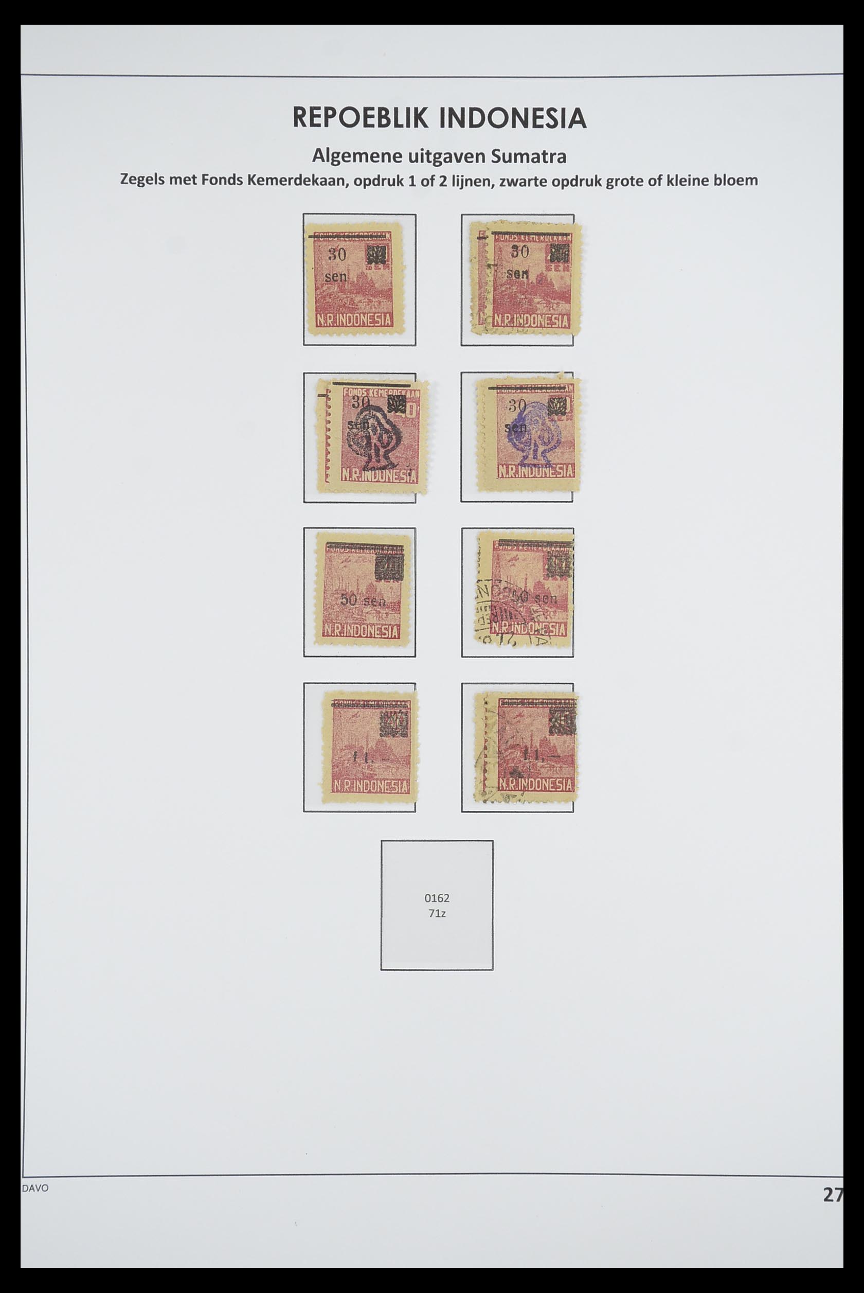 33715 276 - Stamp collection 33715 Dutch east Indies interim 1945-1948.