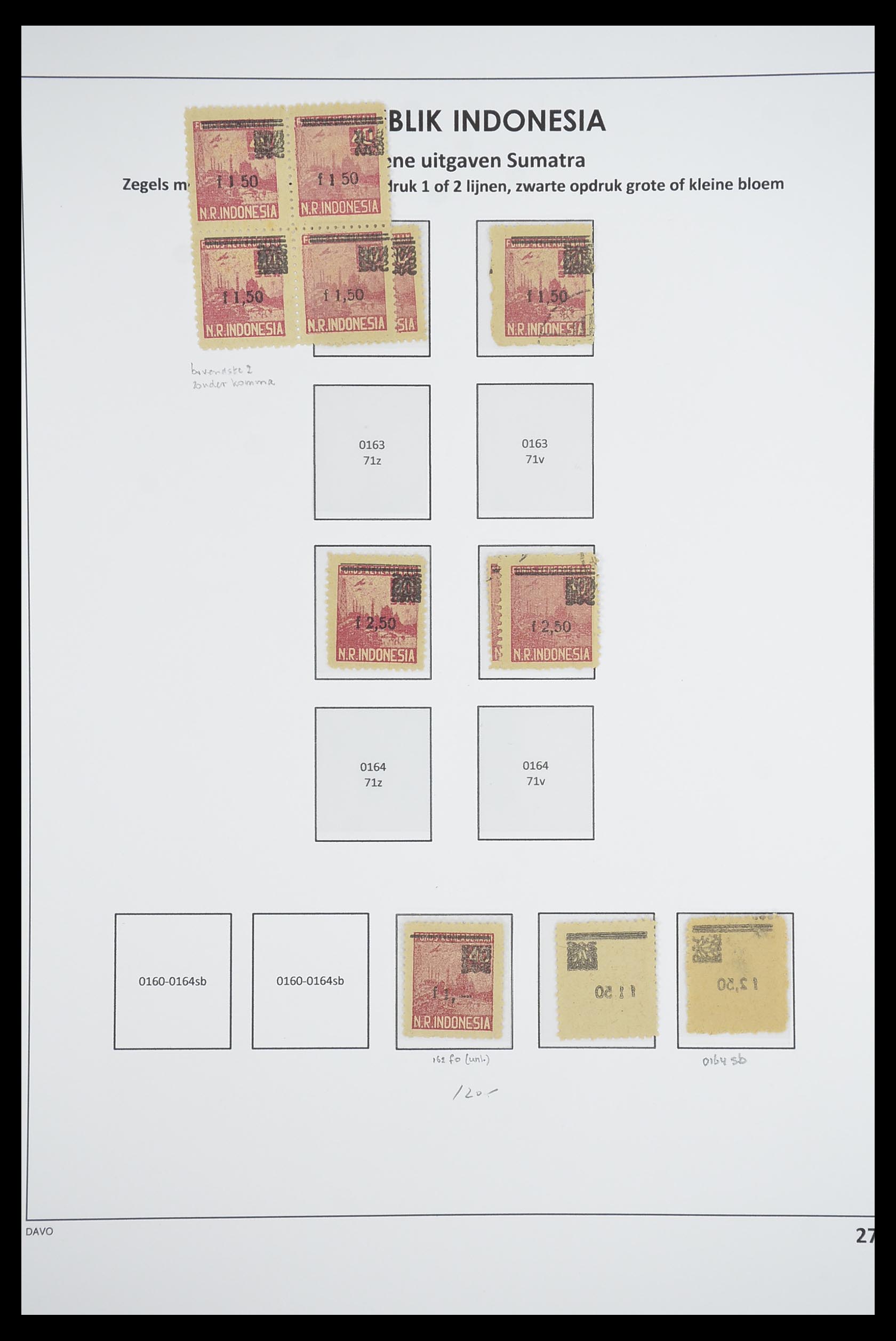 33715 277 - Postzegelverzameling 33715 Nederlands Indië interim 1945-1948.