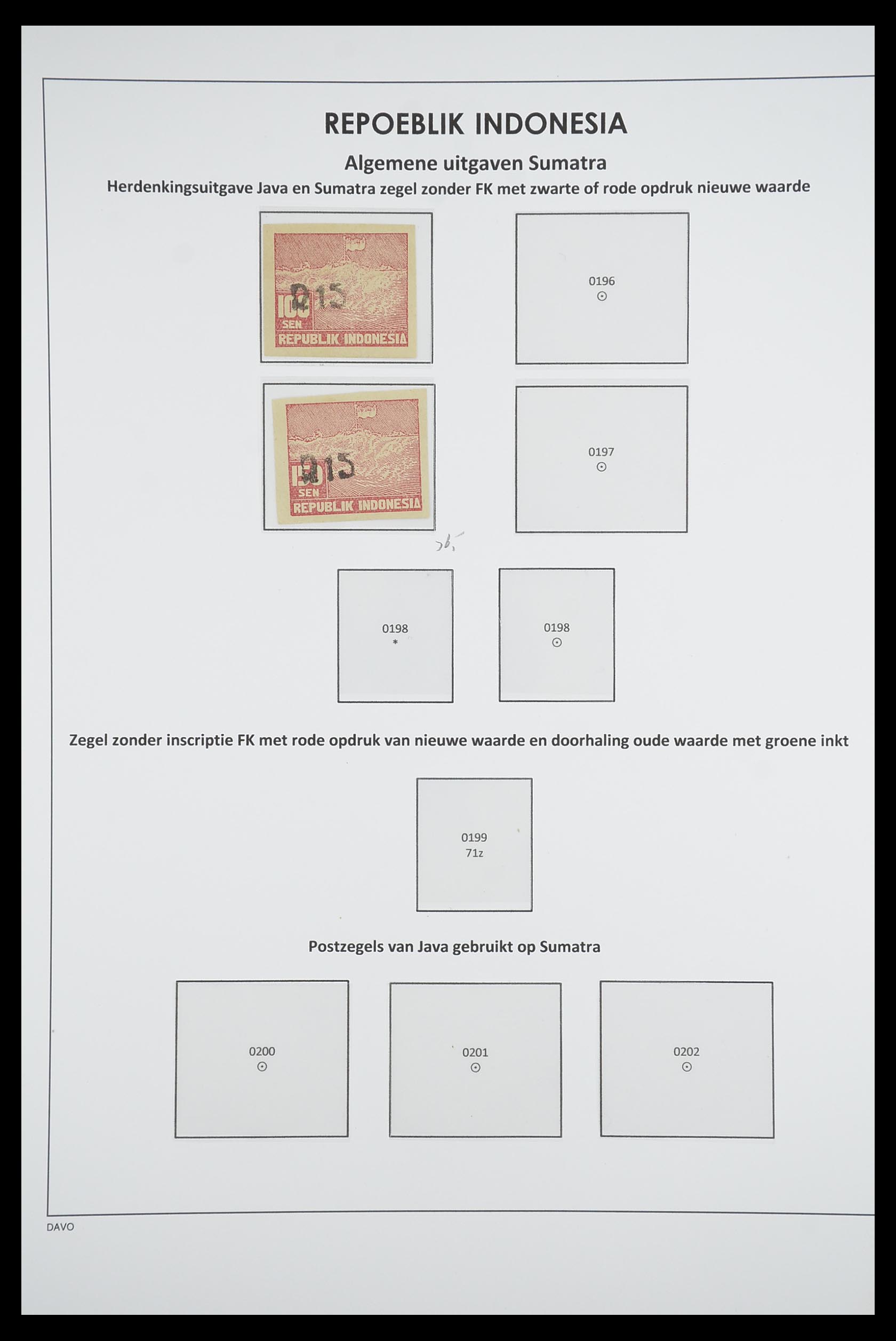 33715 285 - Stamp collection 33715 Dutch east Indies interim 1945-1948.