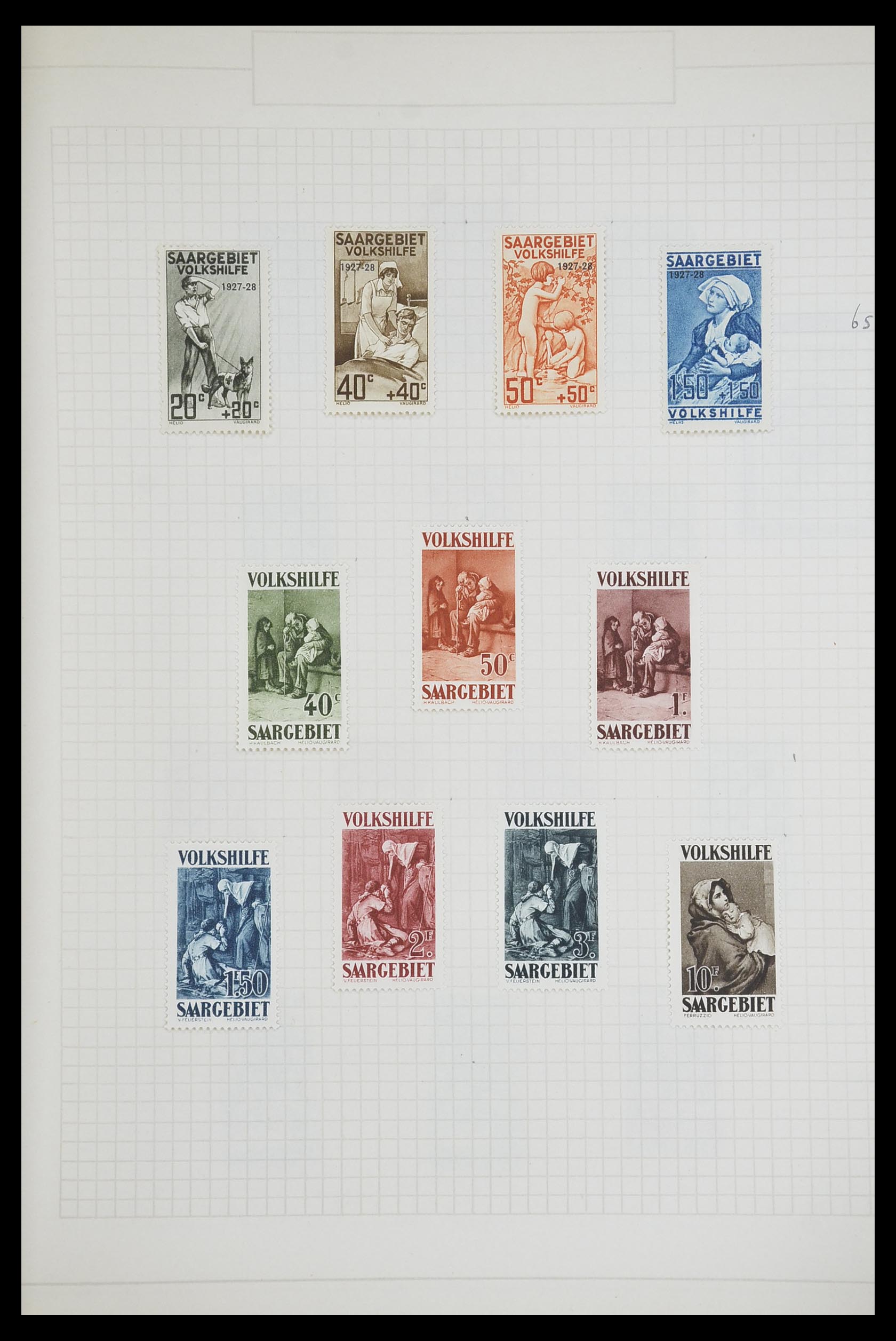 33716 010 - Postzegelverzameling 33716 Saar 1920-1959.