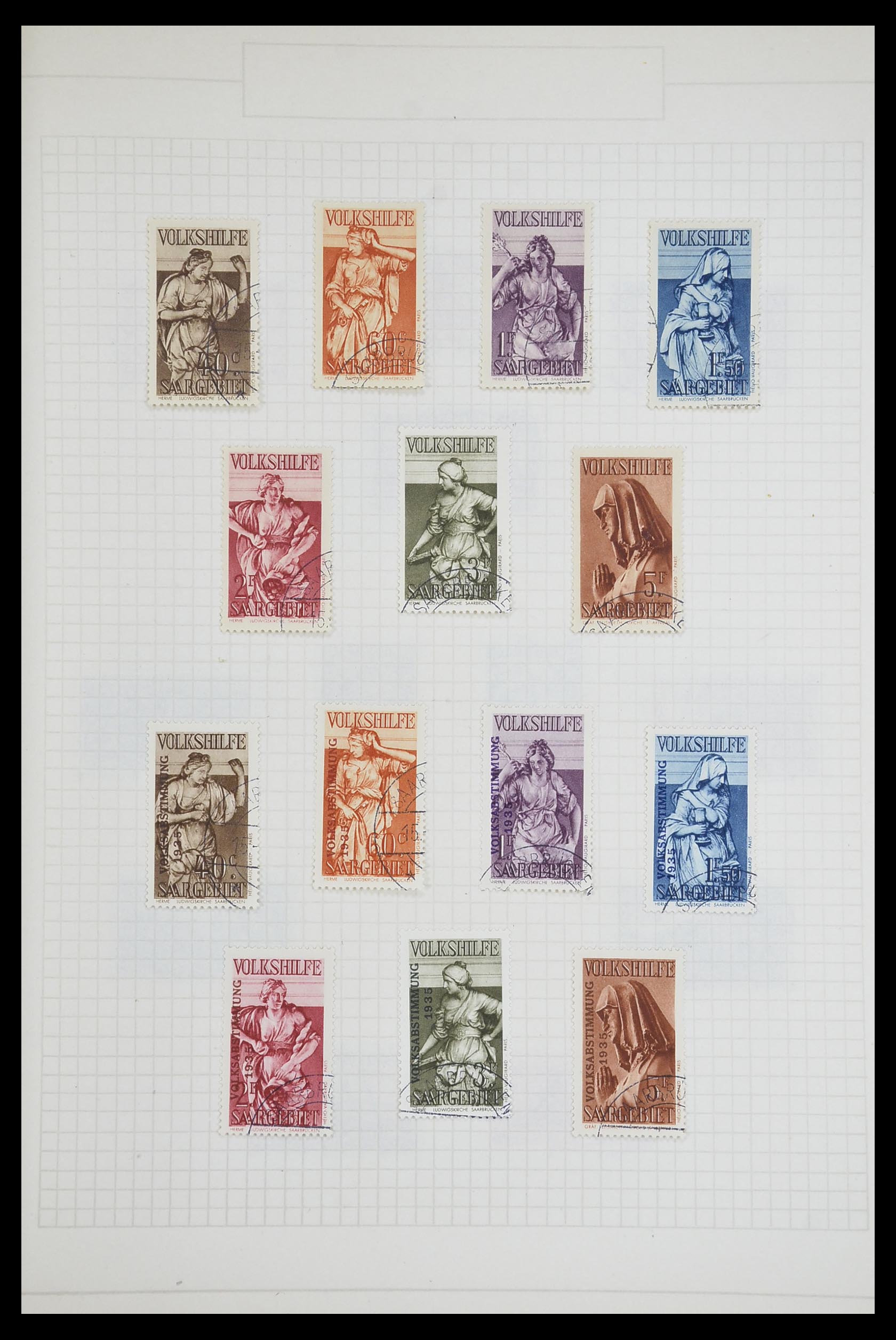 33716 013 - Postzegelverzameling 33716 Saar 1920-1959.