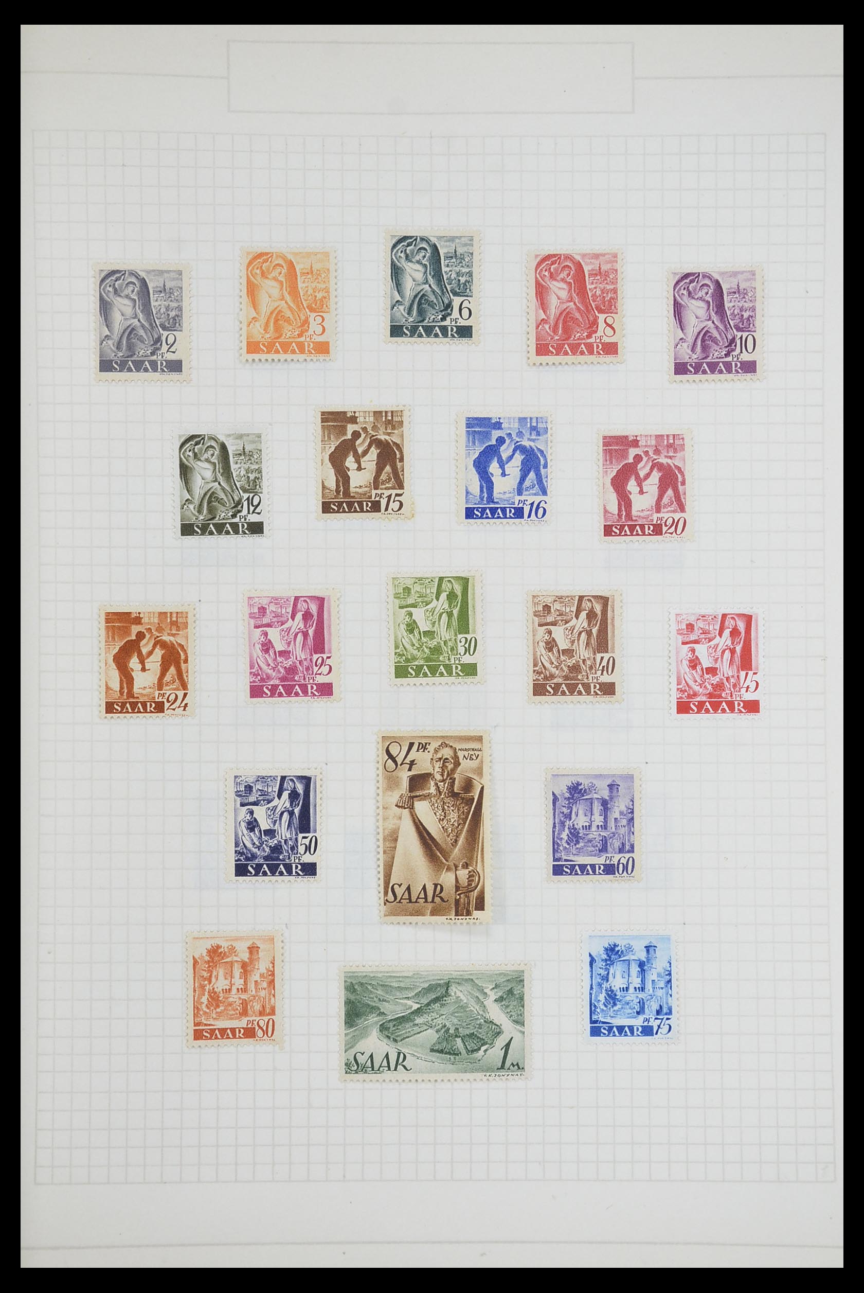 33716 019 - Postzegelverzameling 33716 Saar 1920-1959.