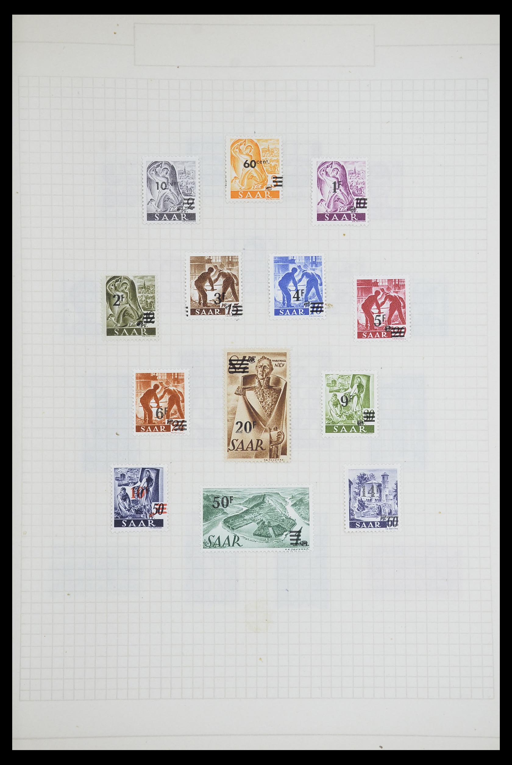 33716 020 - Postzegelverzameling 33716 Saar 1920-1959.